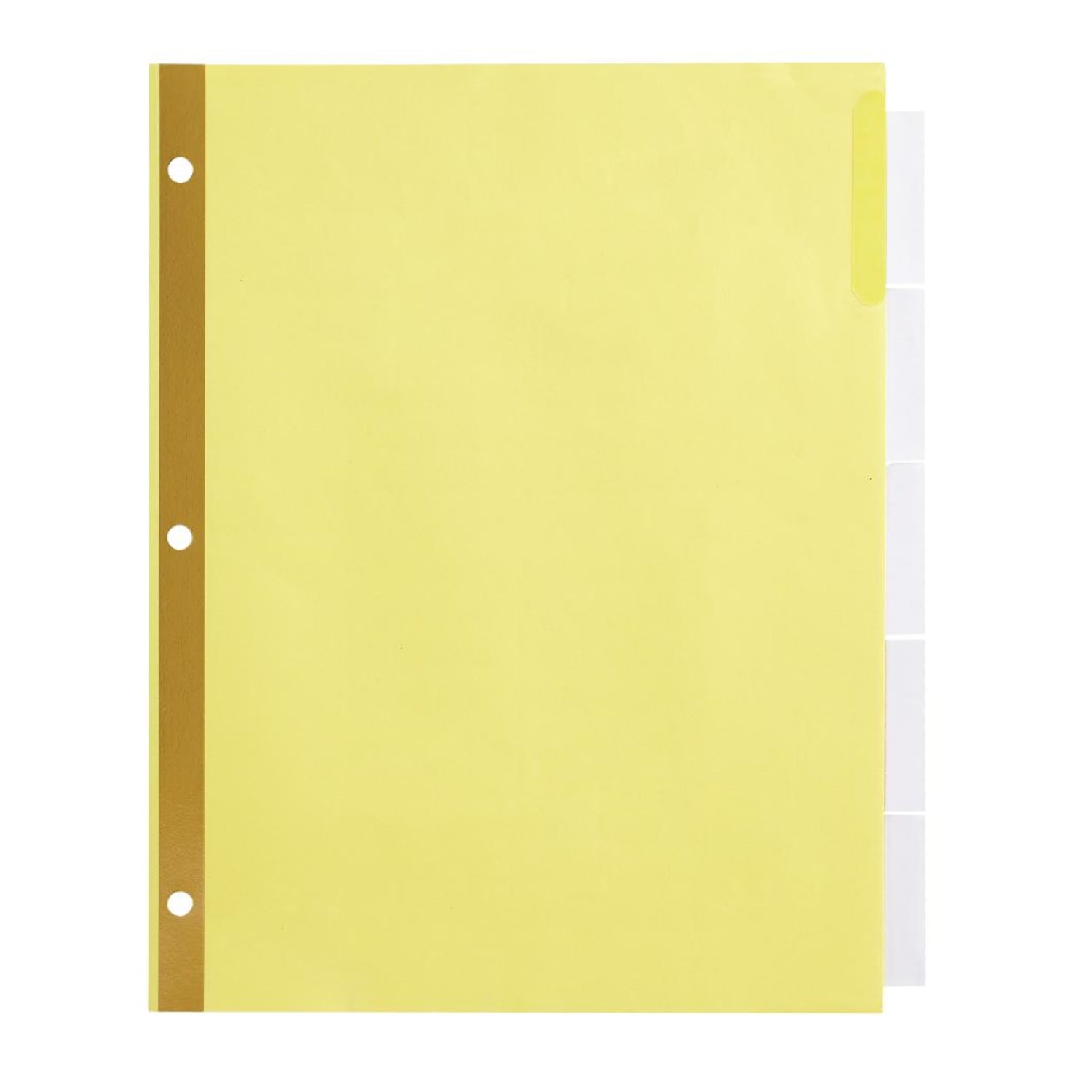 Office Depot Brand Insertable Dividers With Big Tabs, Buff, Clear Tabs, 5-Tab, Pack Of 4 Sets - Image 3