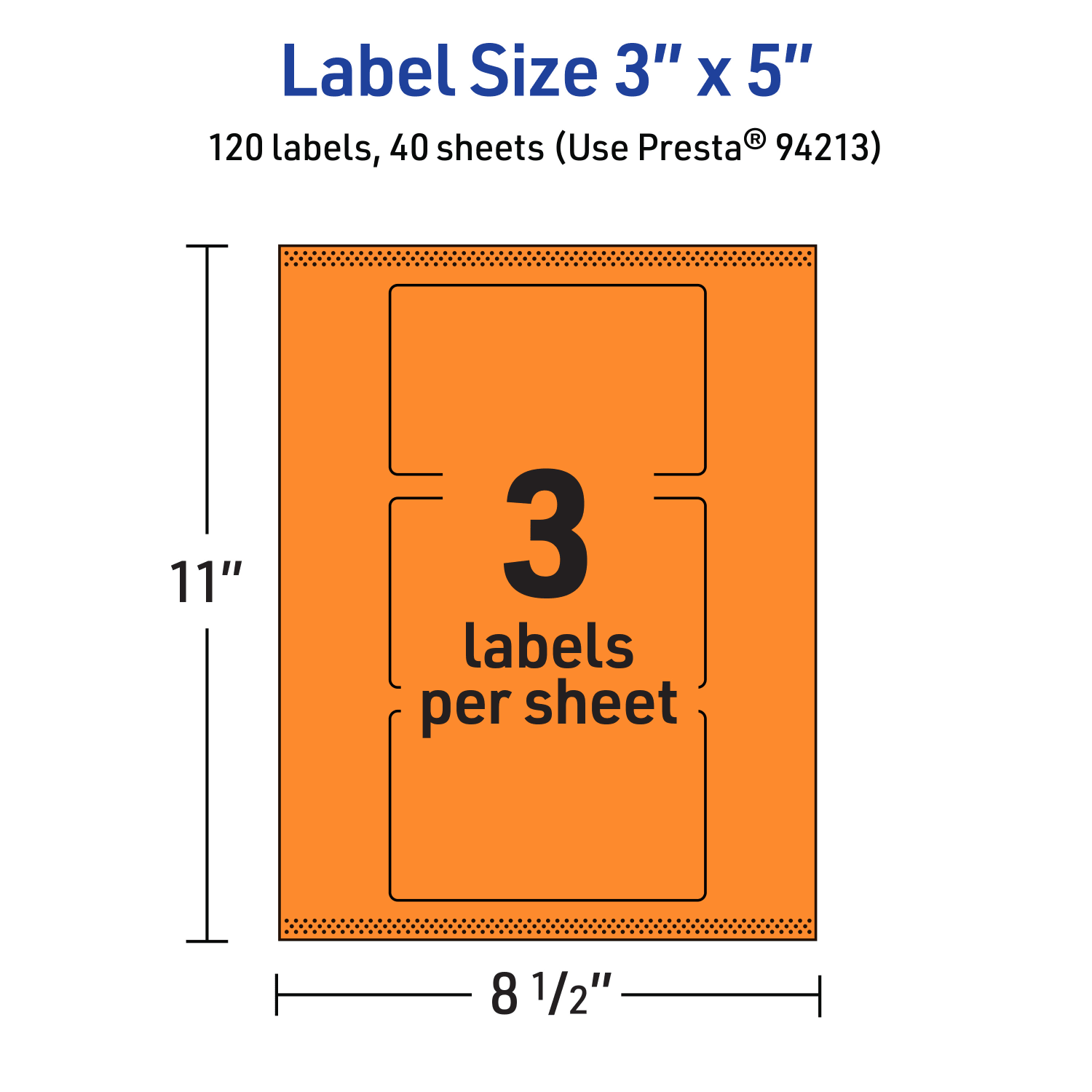 Avery Print-To-The-Edge Labels With Sure Feed Technology And Easy Peel, 94213-BOP40, Rectangle, 3in x 5in, Matte Bright Orange, Pack of 120 - Image 6