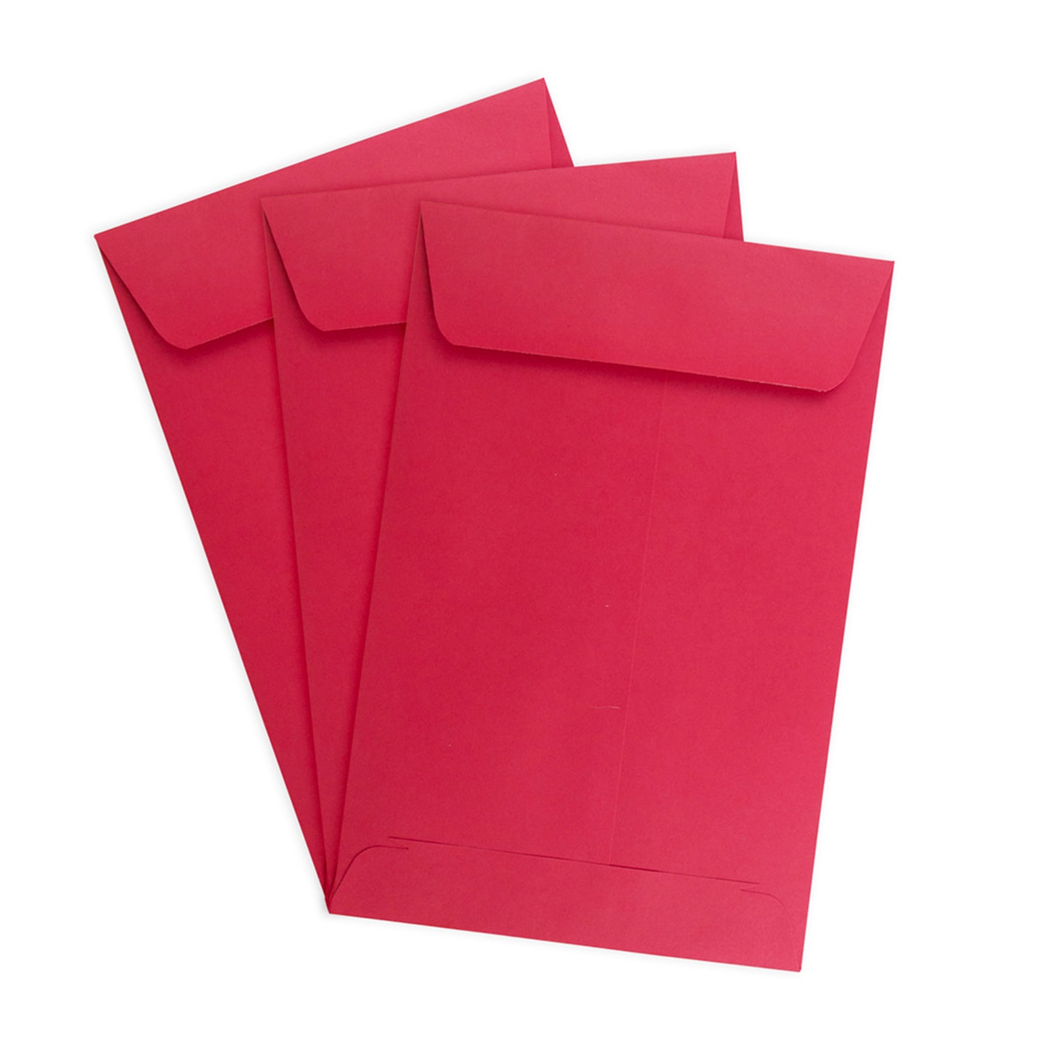 JAM Paper Open-End 6in x 9in Envelopes, Gummed Closure, Red, Pack Of 100 Envelopes - Image 4