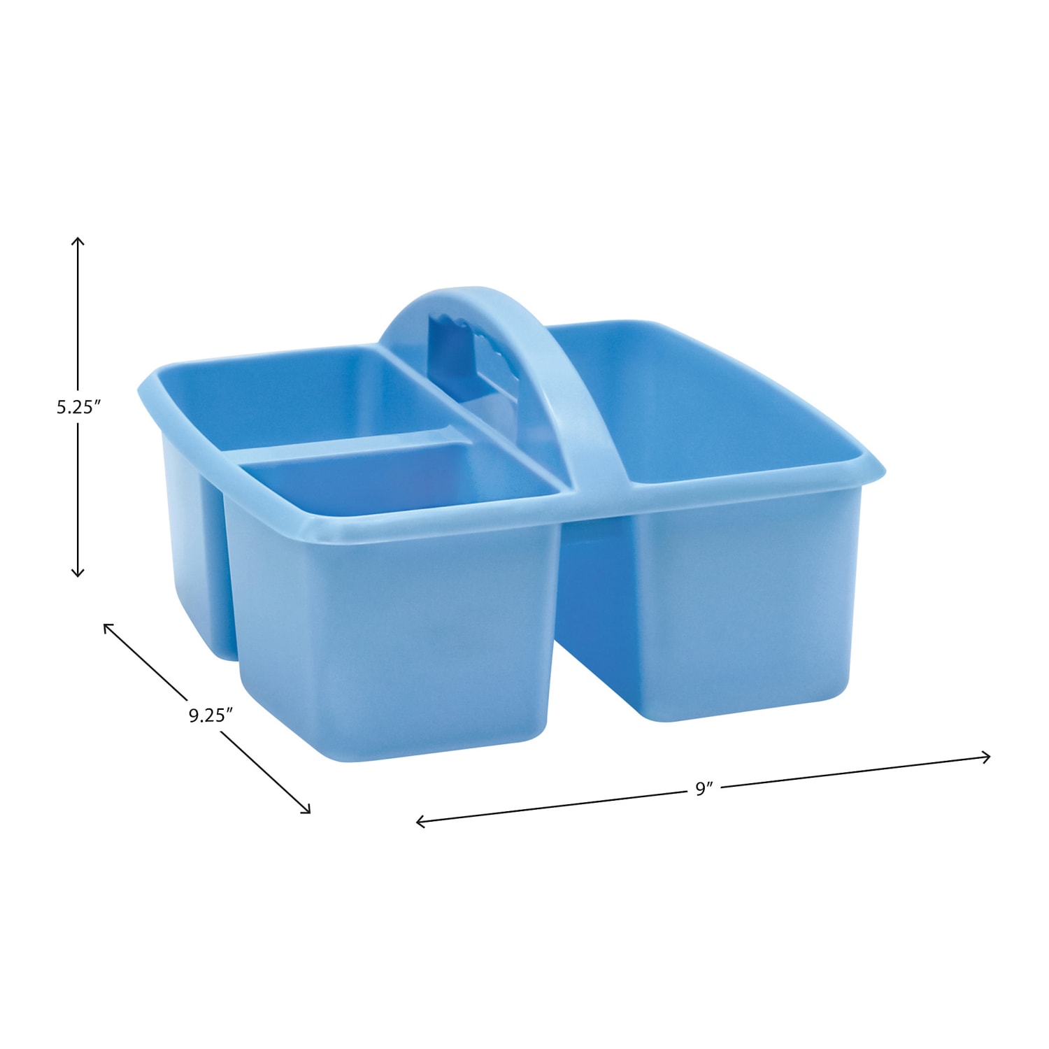 Teacher Created Resources Plastic Storage Caddies, 5-1/4inH x 9-1/4inW x 9inD, Light Blue, Pack Of 6 Caddies - Image 6