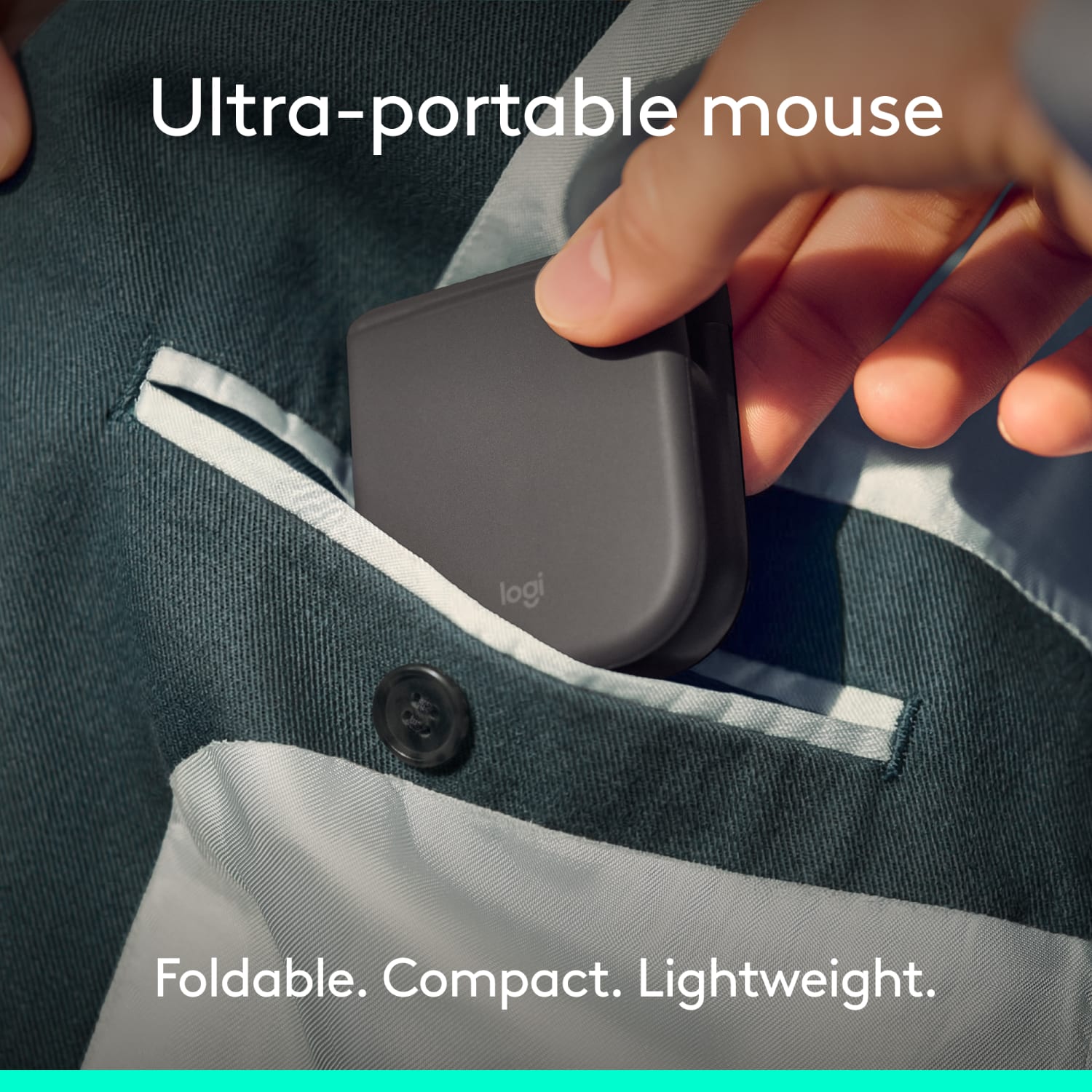 Logitech Mobi Fold Ultra-Portable Travel Mouse, For Windows PC, Mac, Chromebook, Android, iPad, Graphite, 910007601 - Image 3