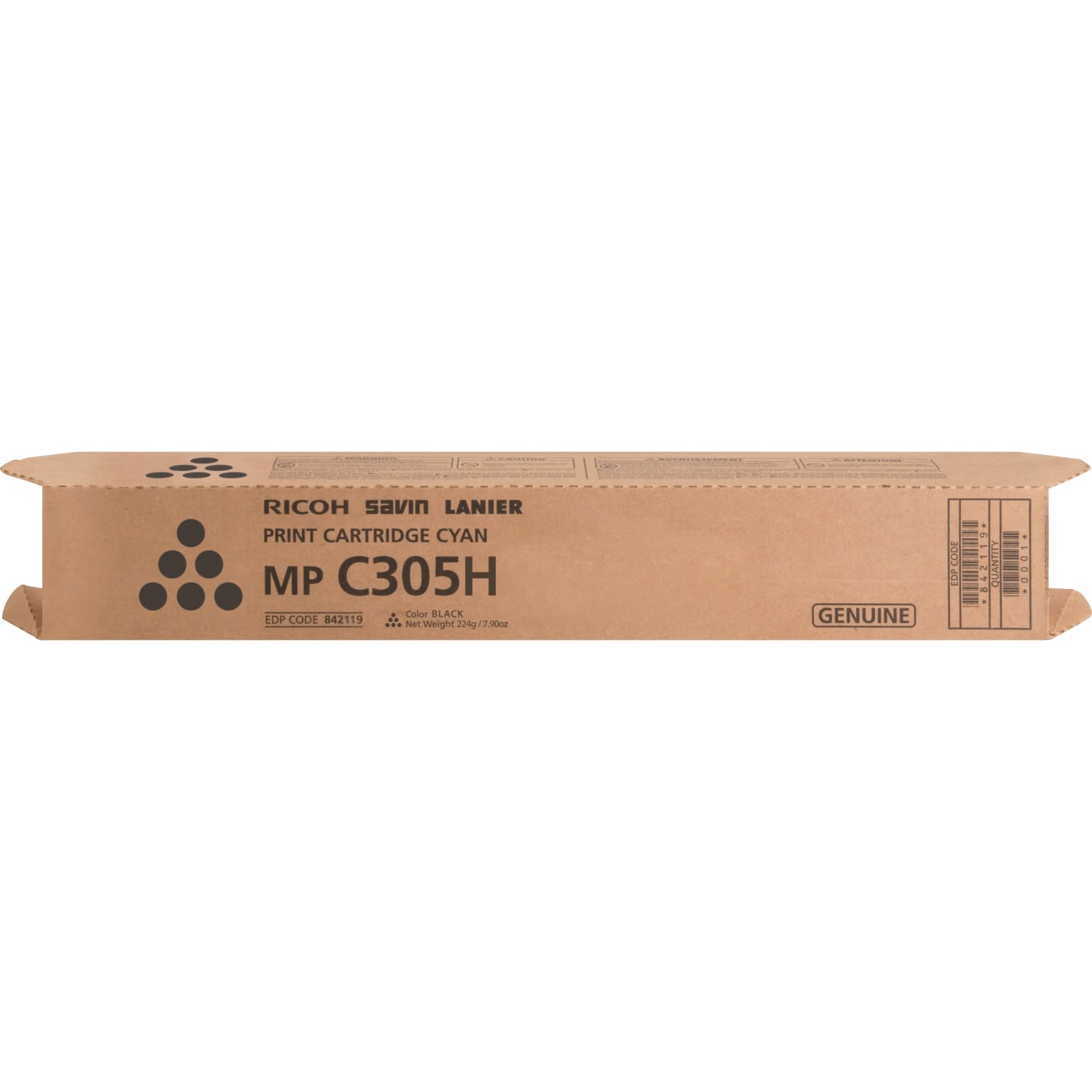 Ricoh MP C305H - 224 ml - black - original - ink cartridge - for Gestetner MP C305; Nashuatec MP C305; NRG MP C305; Rex Rotary MP C305; Ricoh MP C305 - Image 4