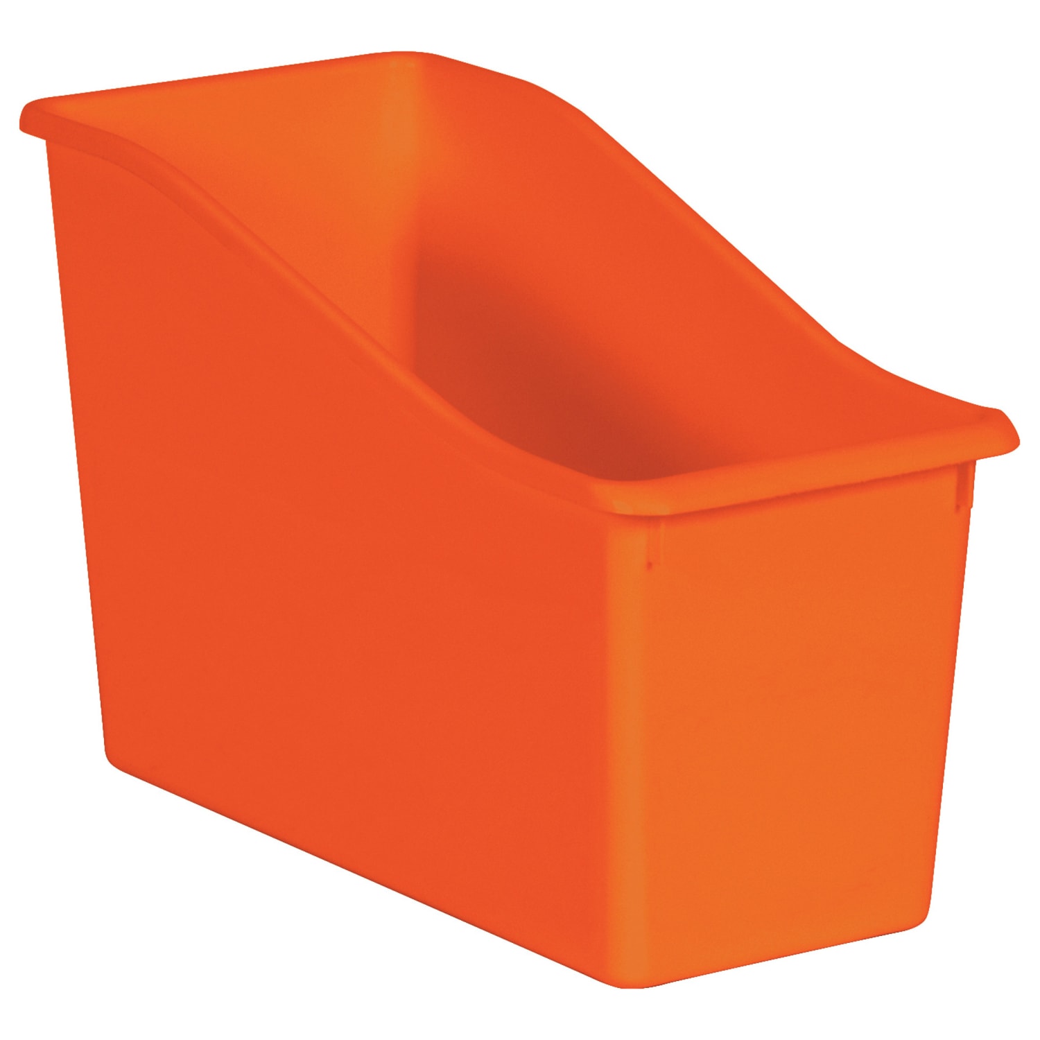 Teacher Created Resources Plastic Book Bins, 7-1/2inH x 11-3/8inW x 5-1/2inD, Orange, Pack Of 6 Bins - Image 3
