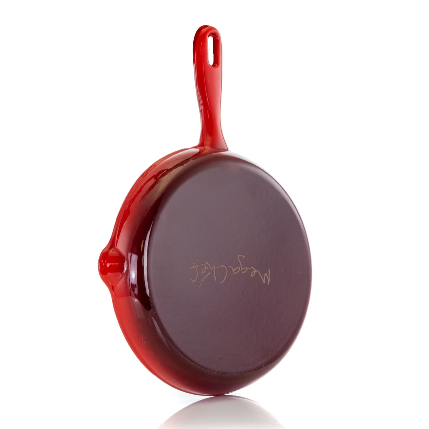 MegaChef Cast Iron Skillet, 10-1/4in, Red - Image 4