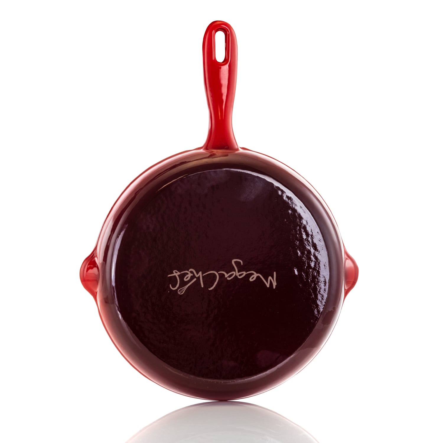 MegaChef Cast Iron Skillet, 10-1/4in, Red - Image 5