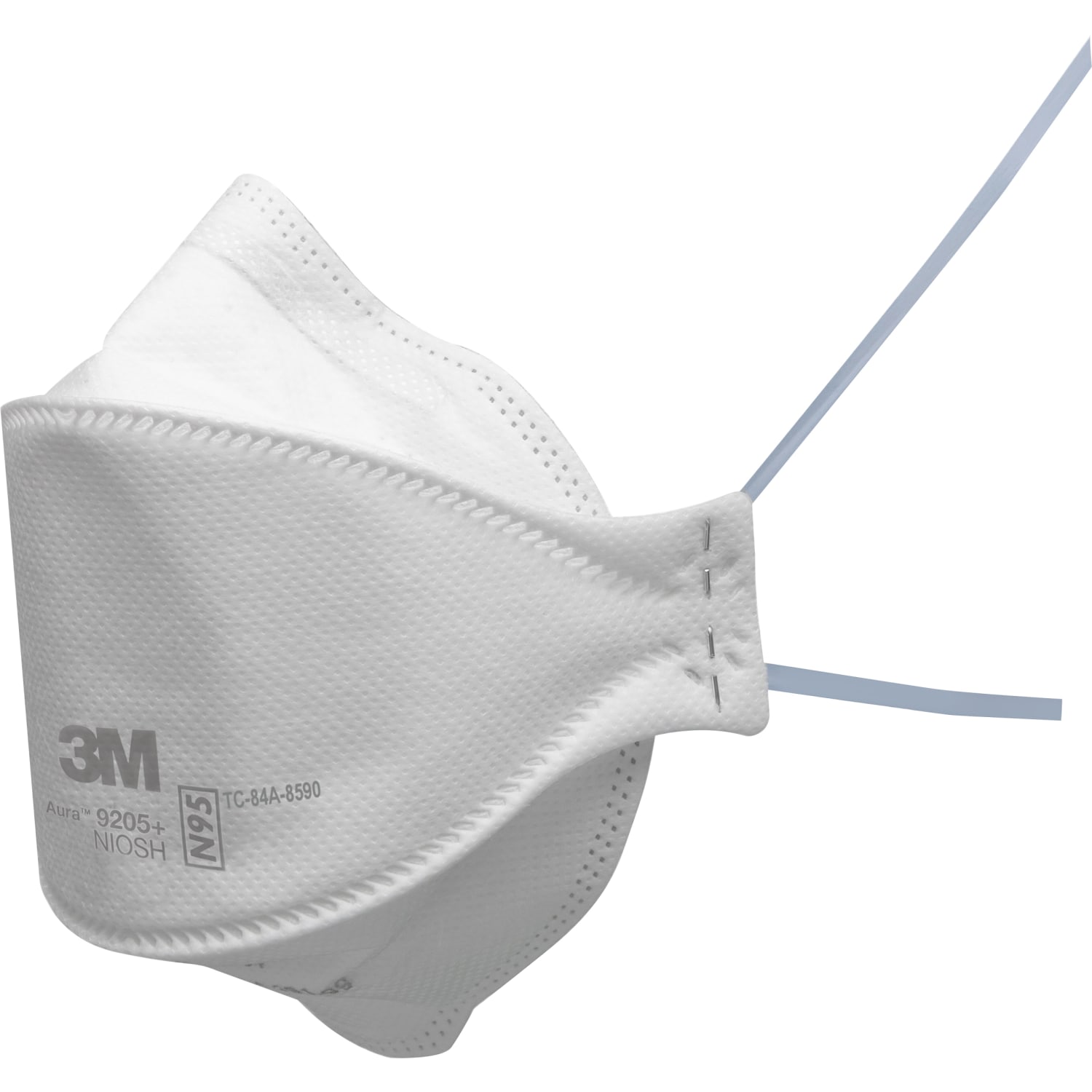 3M Aura N95 Particulate Respirators, 9205+, White, Pack Of 240 Respirators - Image 3