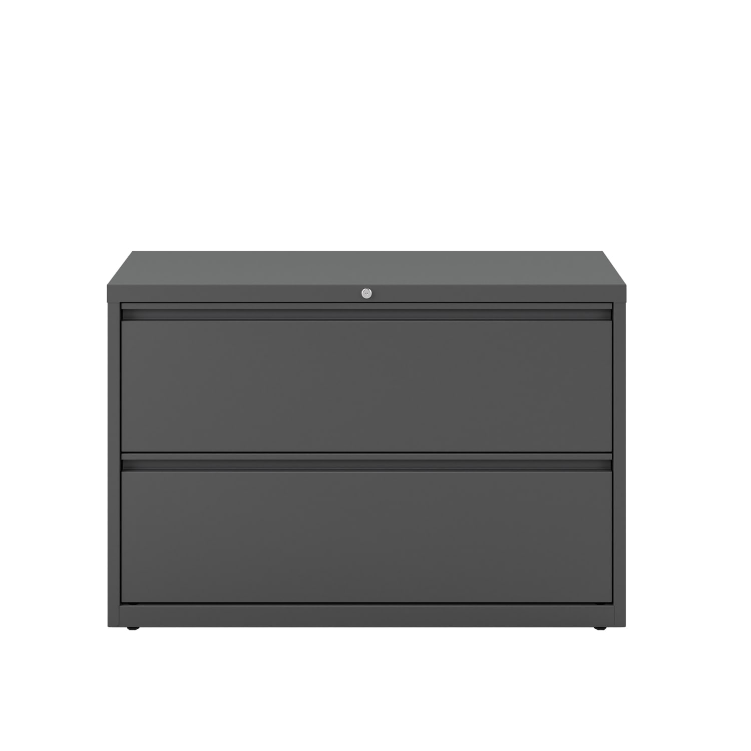 WorkPro 42inW x 18-5/8inD Lateral 2-Drawer File Cabinet, Charcoal - Image 4