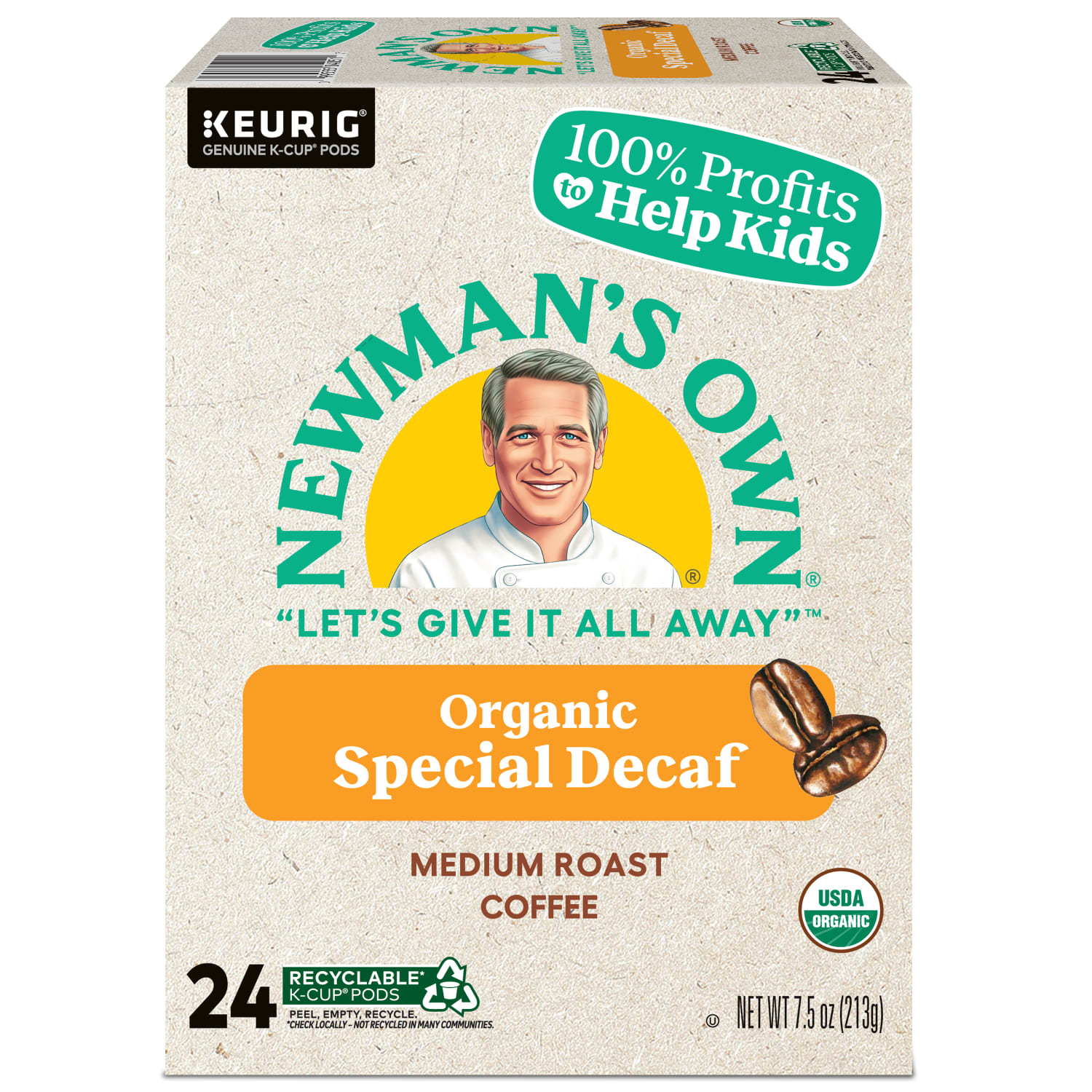 Newmans Own Organics Special Blend Decaf Coffee Keurig Single-Serve K-Cup Pods, Medium Roast, 24 Pods Per Pack, Case Of 4 Packs - Image 3