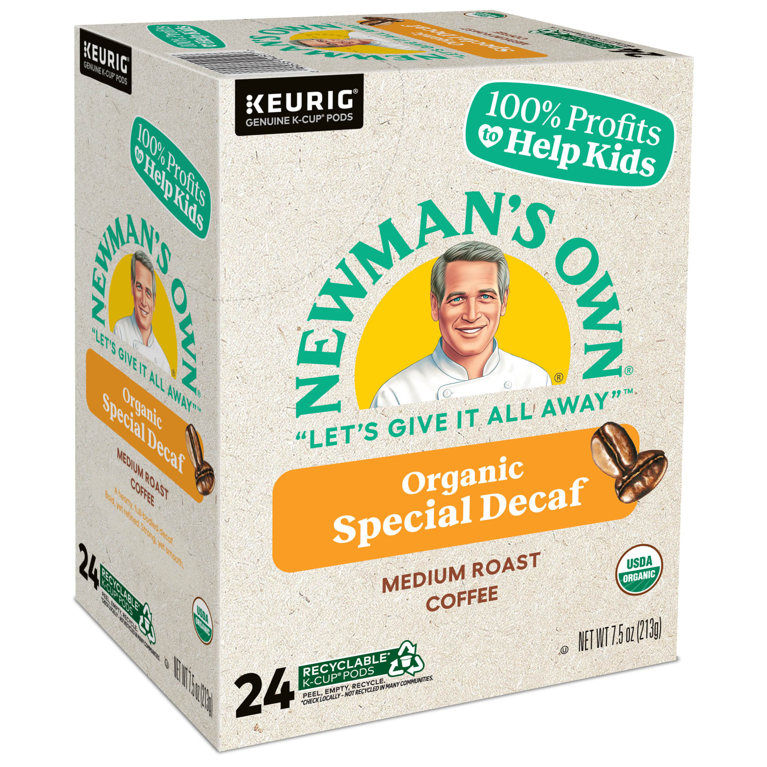 Newmans Own Organics Special Blend Decaf Coffee Keurig Single-Serve K-Cup Pods, Medium Roast, 24 Pods Per Pack, Case Of 4 Packs - Image 4