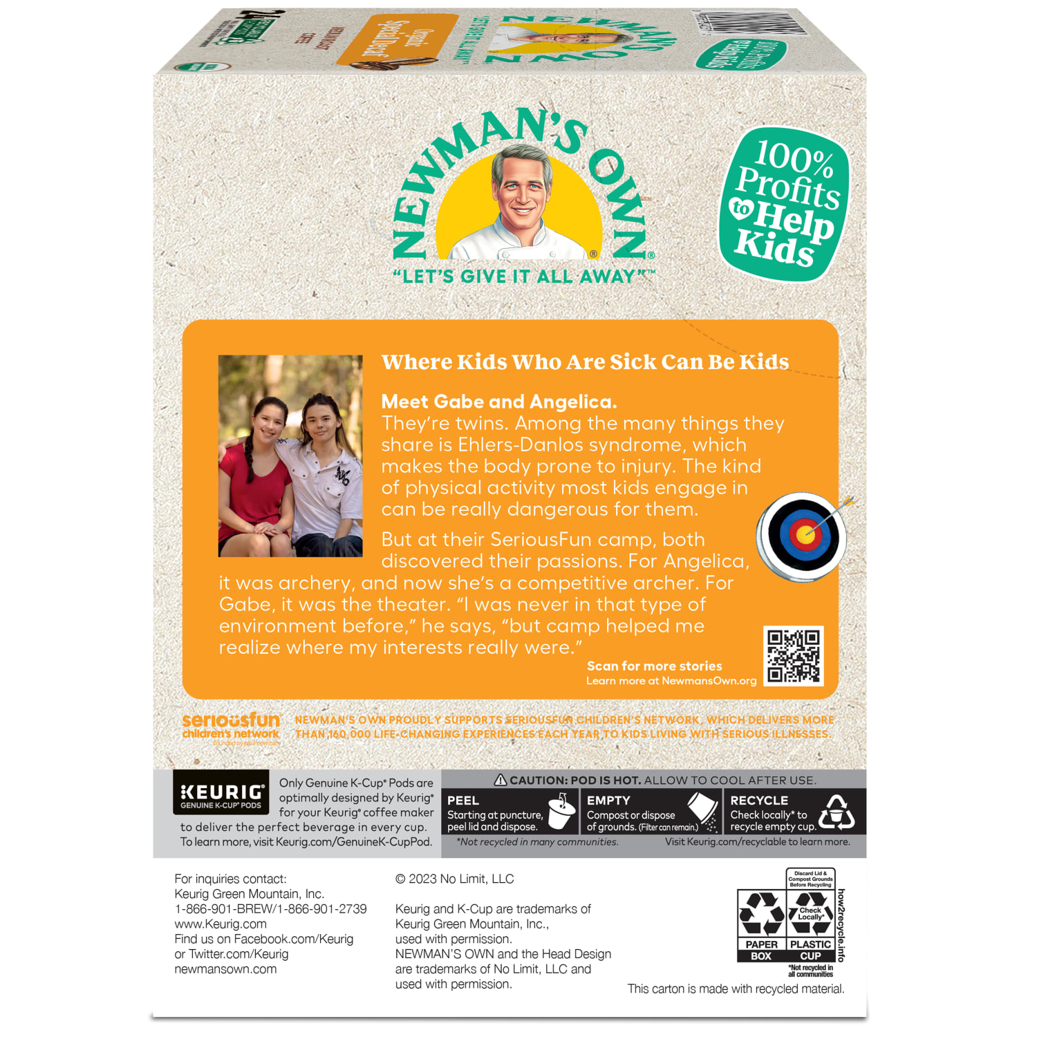 Newmans Own Organics Special Blend Decaf Coffee Keurig Single-Serve K-Cup Pods, Medium Roast, 24 Pods Per Pack, Case Of 4 Packs - Image 6