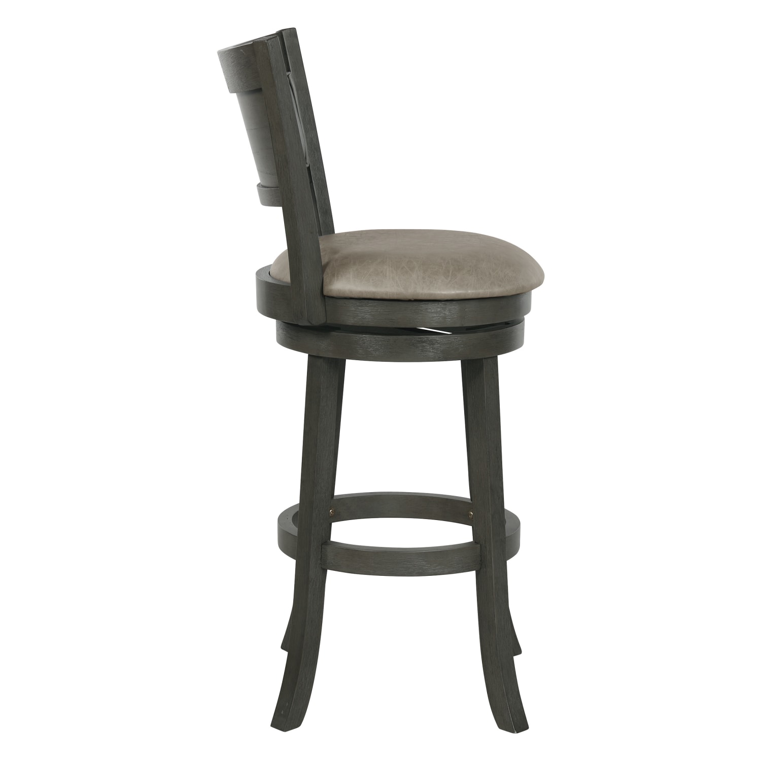 Office Star Faux Leather Swivel Counter Height Stool With Back DoveAntique Gray PopularChairscom Office Star Faux Leather Swivel Counter Height Stool With Back DoveAntique Gray PopularChairscom