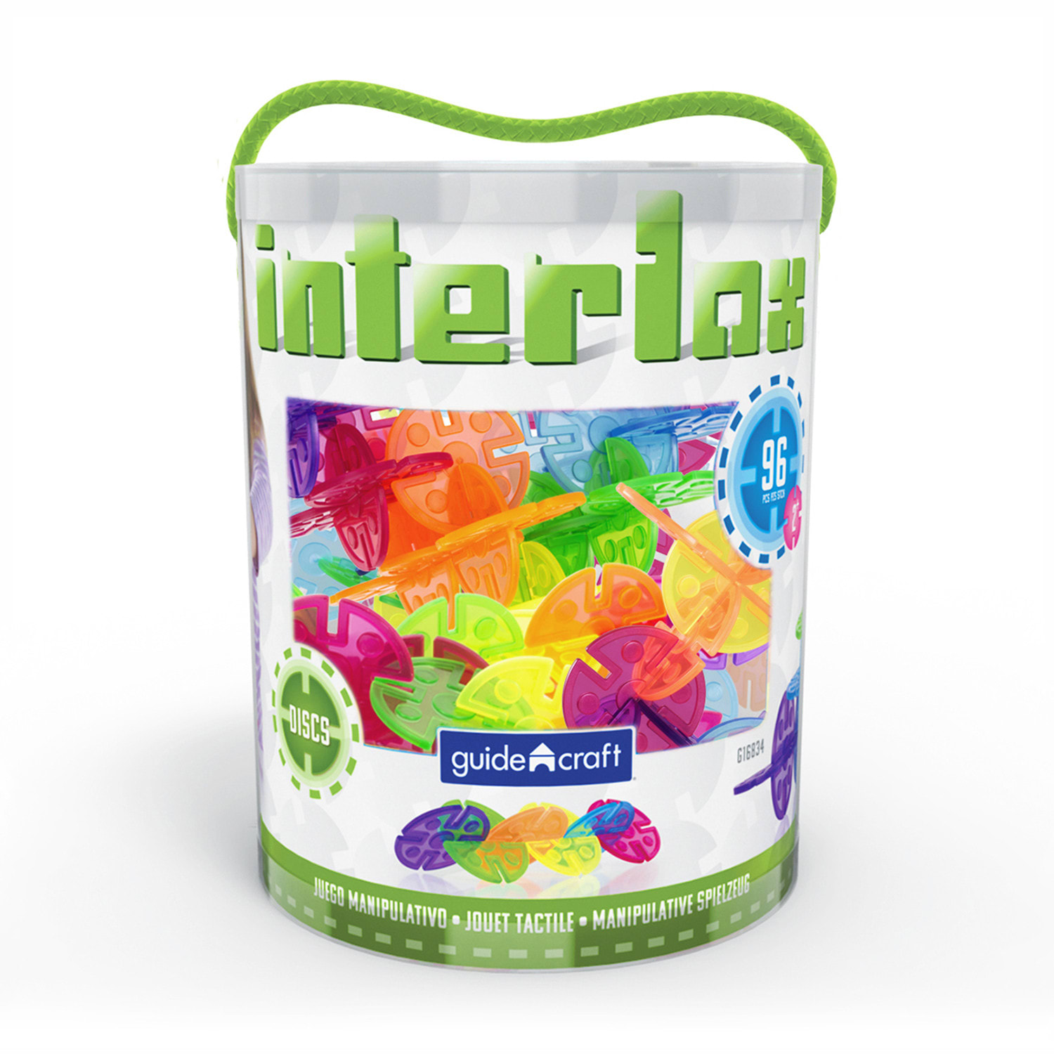 Guidecraft Interlox Discs Building Set, 96 Pieces - Image 4