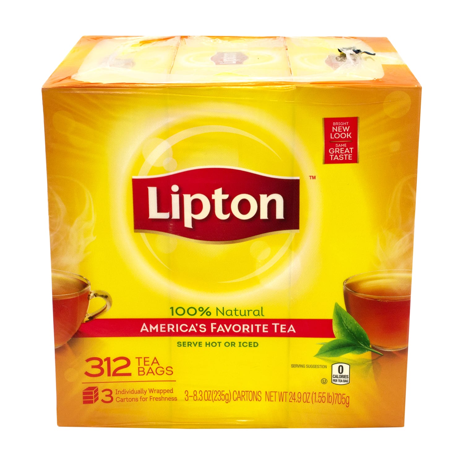 Lipton 100% Natural Black Tea Bags, 1 Oz, Carton Of 312 - Image 3