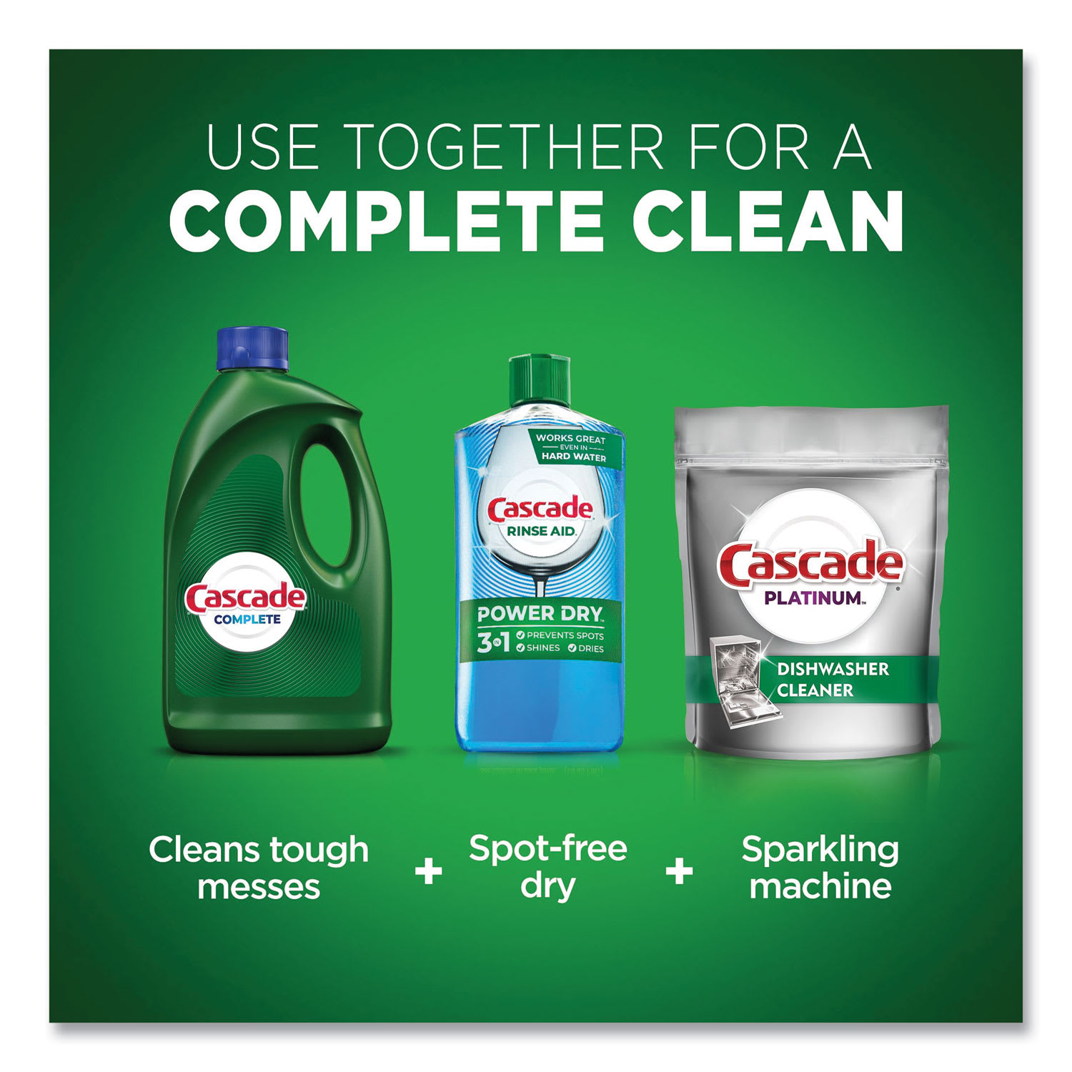 Cascade Complete Gel Dishwasher Detergent, Fresh, 120 oz Bottle, 4/Carton - Image 6