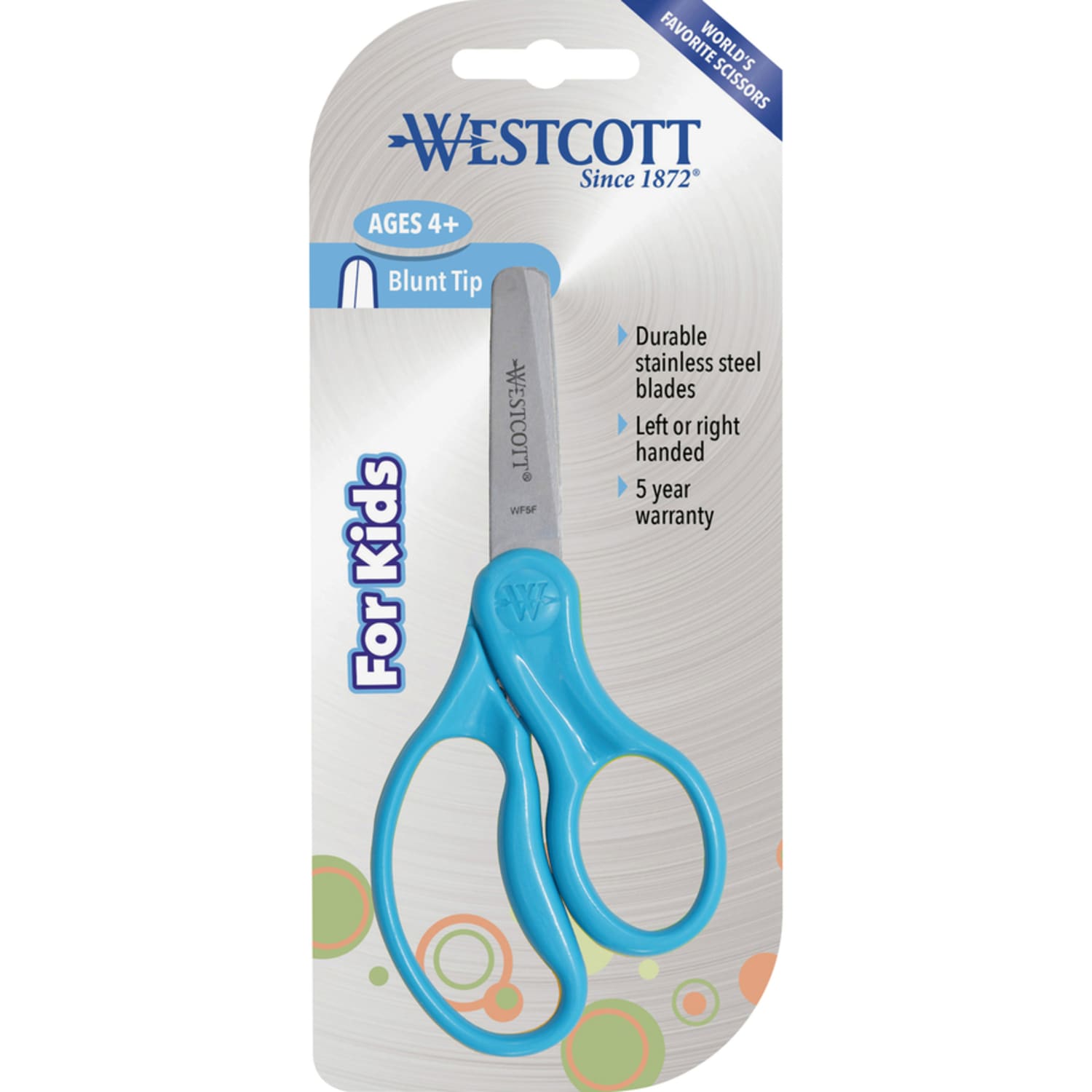 Westcott Blunt Tip 5in Kids Scissors - 5in Overall Length - Stainless Steel - Blunted Tip - Assorted - 30 / Pack - Image 3