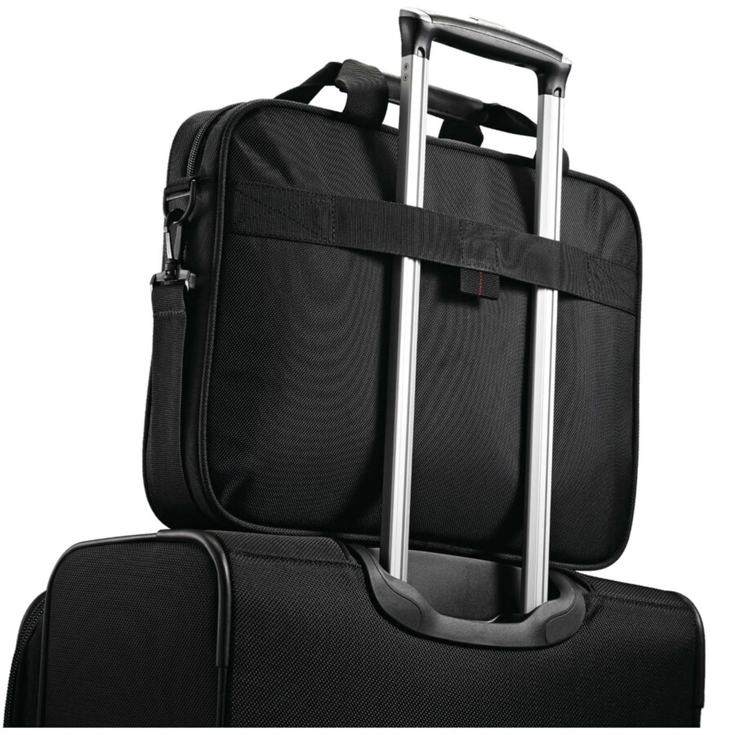 Samsonite Xenon Carrying Case for 15.6in Notebook - Black - Drop Resistant Interior, Shock Resistant Interior - 1680D Ballistic Nylon Body - Tricot Interior Material - 12.8in Height x 16.3in Width x 2in Depth - 1 Each - Image 4