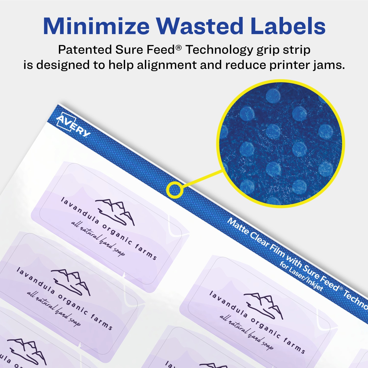 Avery Permanent Labels With Sure Feed, 94220-CMF25, Rectangle, 1in x 2in, Matte Clear, Pack Of 600 - Image 5