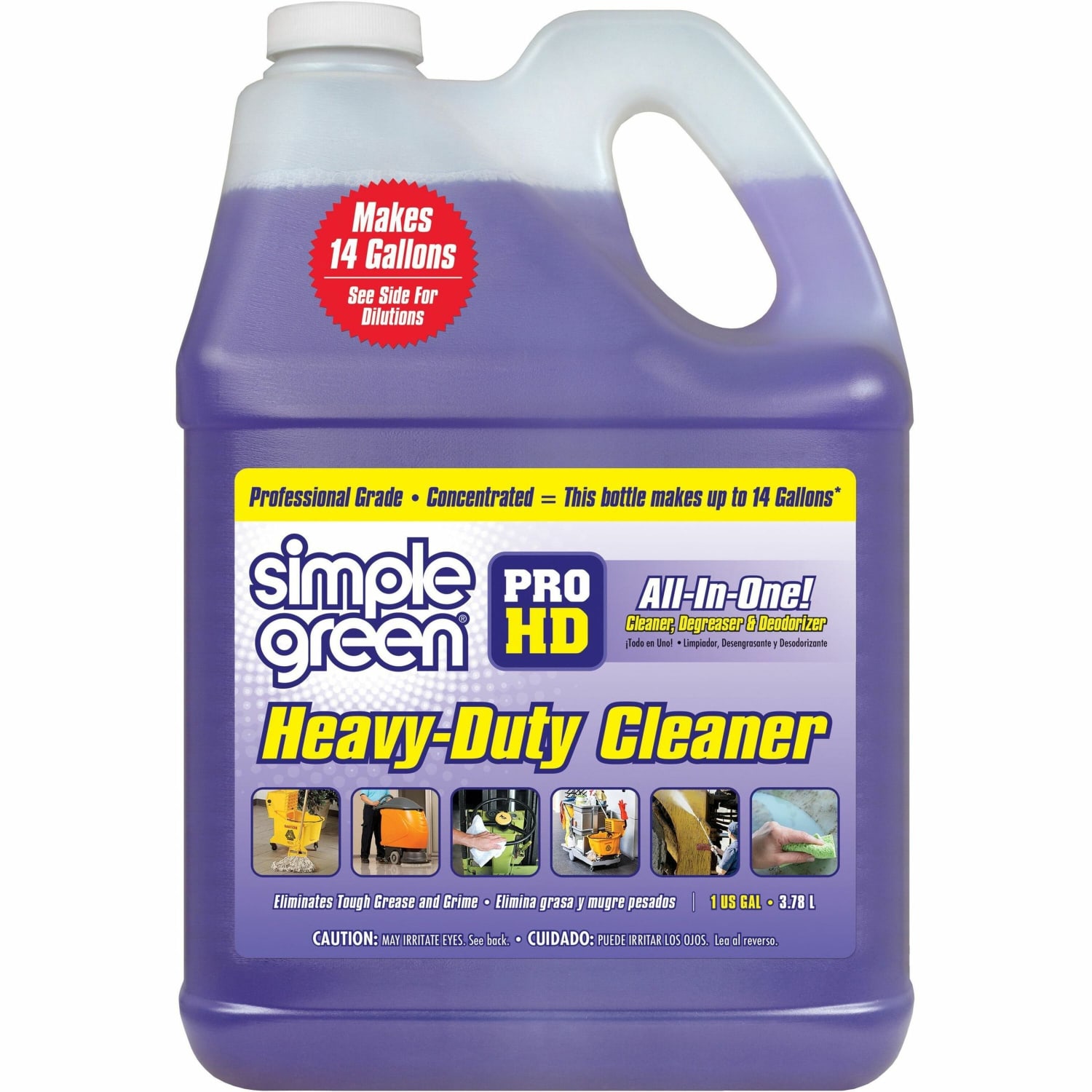 Simple Green Pro HD Heavy-Duty Liquid Cleaner & Degreaser, 128 Oz Bottle, Case Of 2