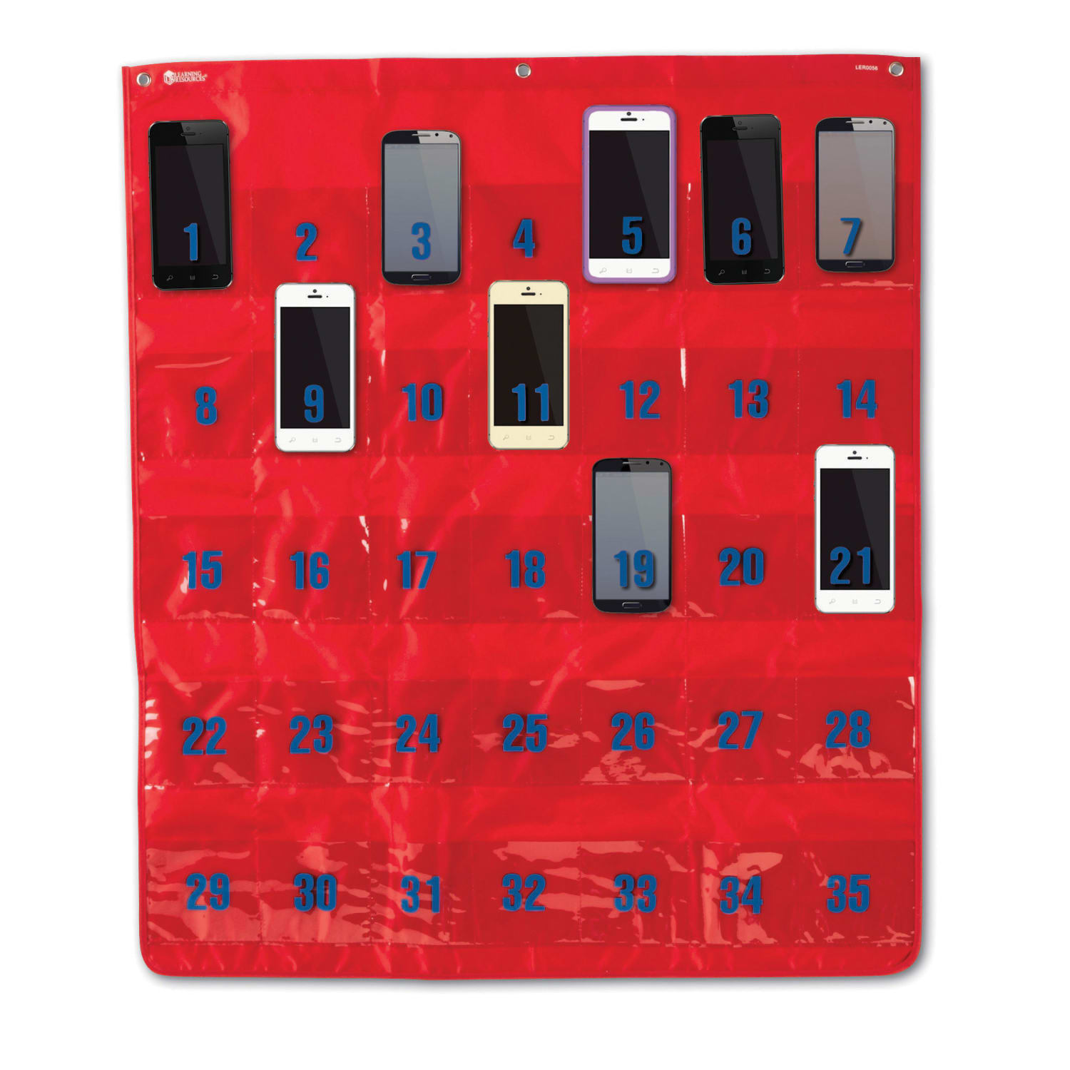 Learning Resources Multi-Use Storage Pocket Chart, 29in x 36in, Red - Image 4
