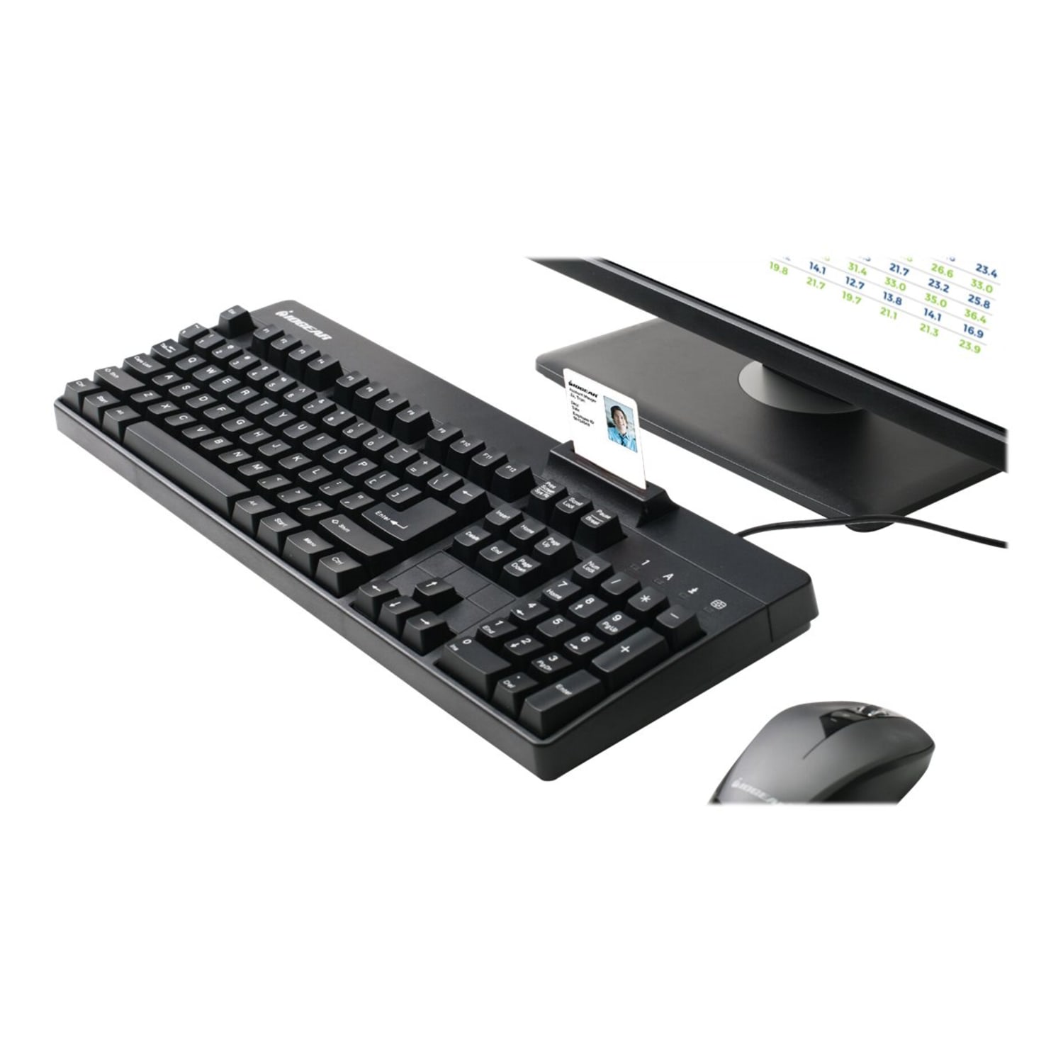 IOGEAR Integrated Keyboard/CAC Reader -USB 2.0 Type A Interface - 104 Key(s) - GKBSR202TAA - Image 5