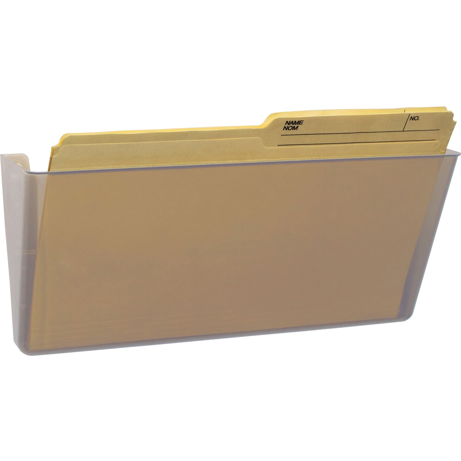 Storex Stacking Legal Size Wall Pocket, 7inH x 16inW x 4inD, Clear - Image 4