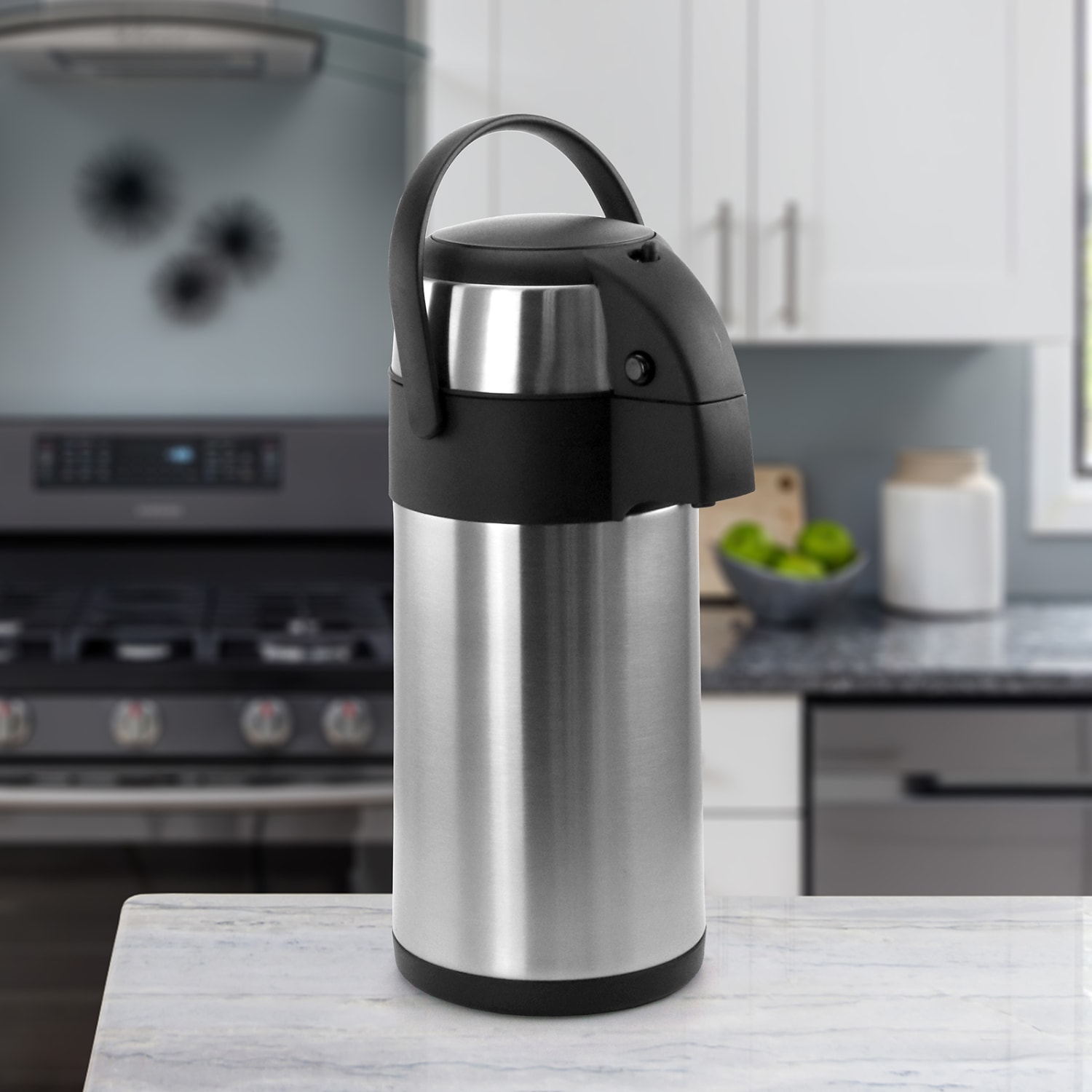 MegaChef 3 Quart Stainless Steel Airpot Hot Water Dispenser for Coffee and Tea, 995111993M - Image 3