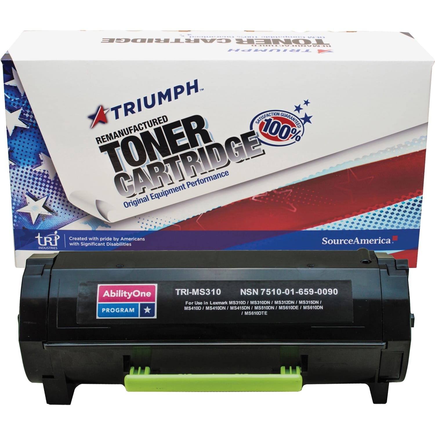 SKILCRAFT Remanufactured Black High Yield Toner Cartridge Replacement For Lexmark 50F0HA0, 50F1H00, 50F1H0E (AbilityOne 7510016590090) - Image 3