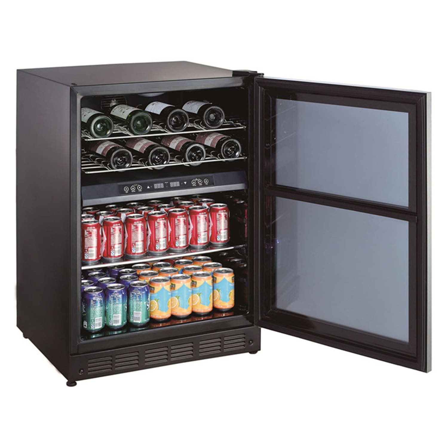Magic Chef Dual-Zone Built-In Wine And Beverage Center, 13 Gallons, Stainless Steel - Image 4