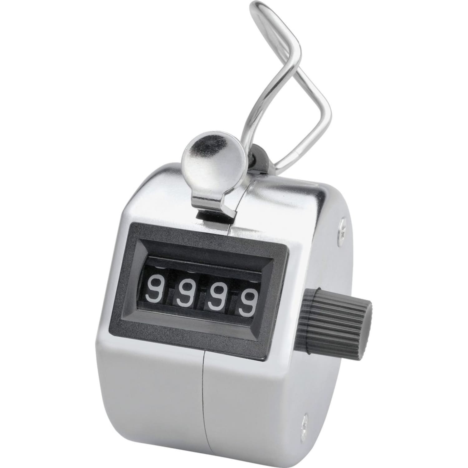 Sparco Finger Ring Tally Counter - 4 Digit - Finger Ring - Handheld - Nickel Plated - Silver - Image 3