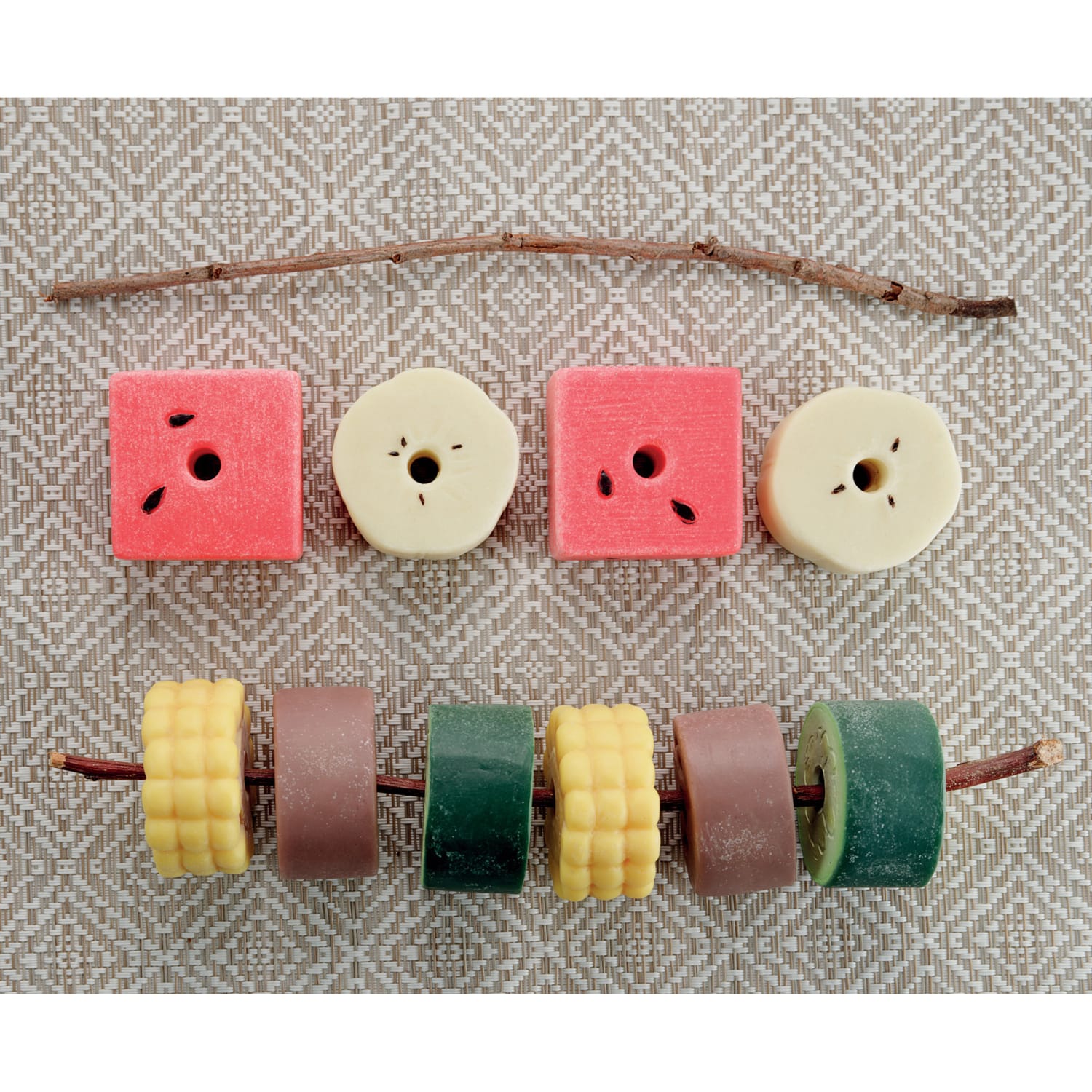Yellow Door Sensory Play Stones, Threading Kebabs, Set Of 12 Stones - Image 6