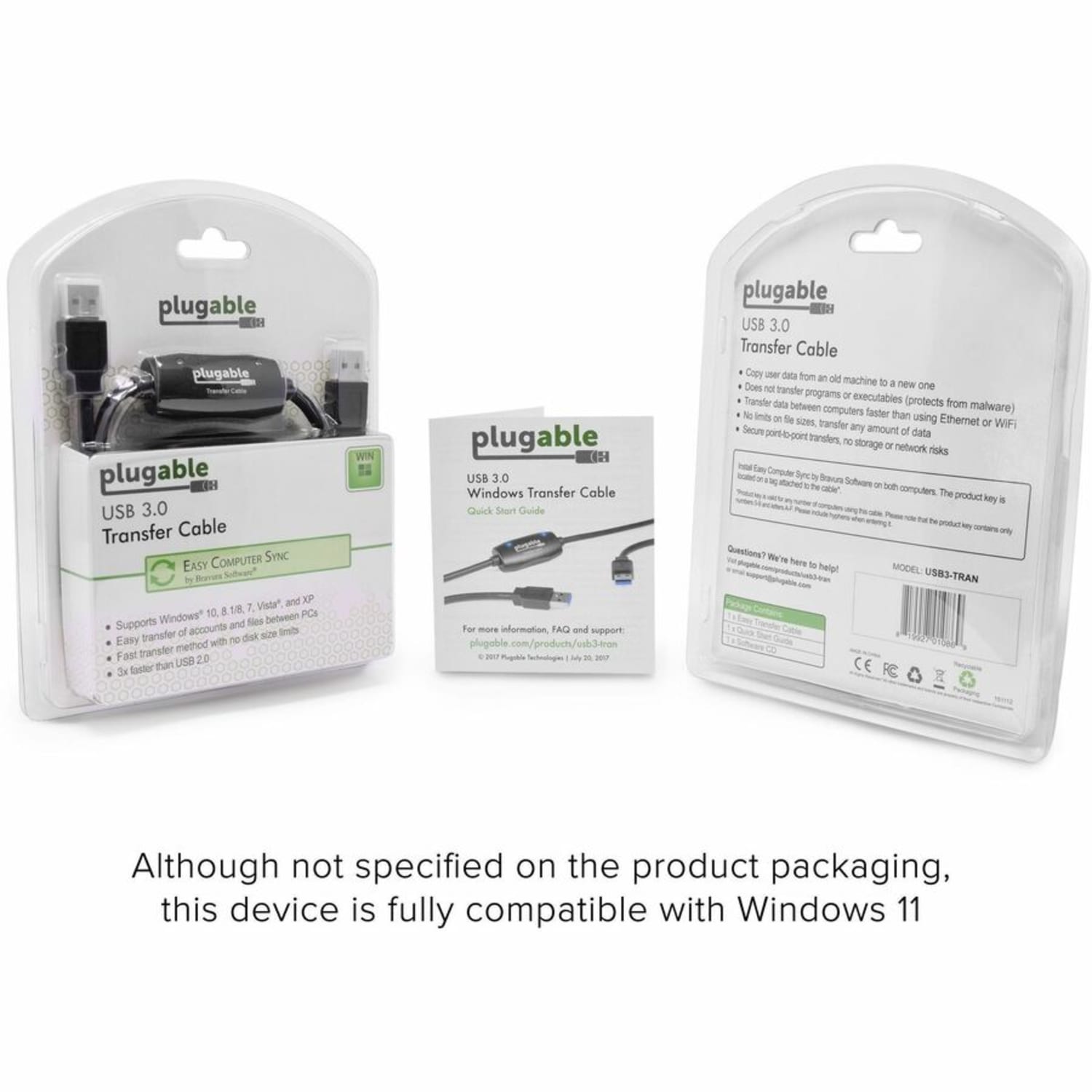 Plugable USB 3.0 Transfer Cable, Unlimited Use, Transfer Data Between 2 Windows PCs - - USB3TRAN - Image 6