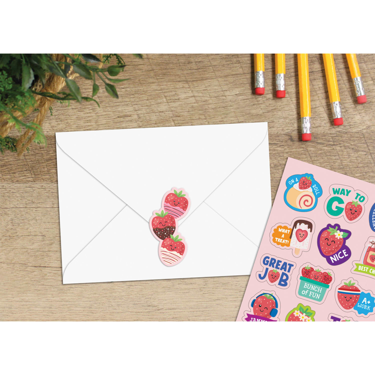 Teacher Created Resources Smelly Stickers, Strawberry, 114 Per Pack, Set Of 6 Packs - Image 5