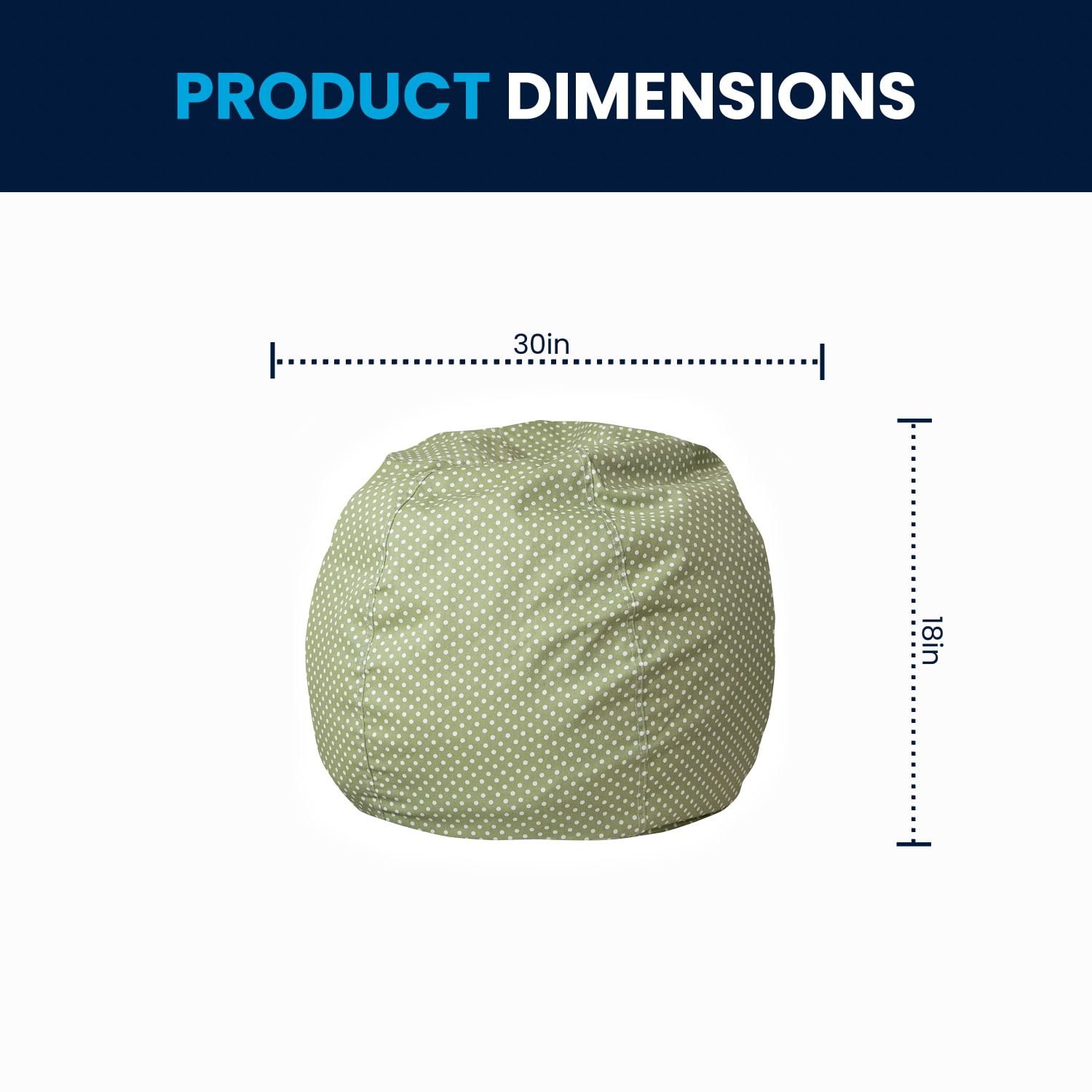 Flash Furniture Small Bean Bag Chair For Kids And Teens Green Dot PopularChairscom