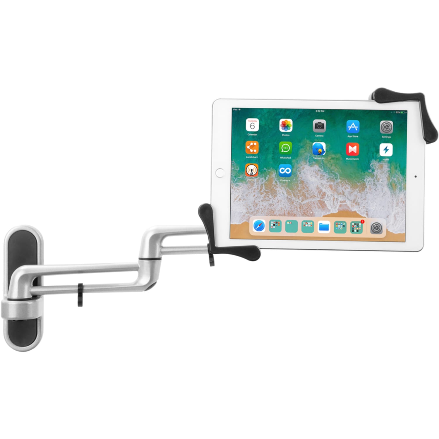 CTA Digital Articulating Tablet Wall Mount For Tablets, Including iPad 10.2in (7th/ 8th/ 9th Generation) 1 Display(S) Supported 15.5in Screen Support - Image 6