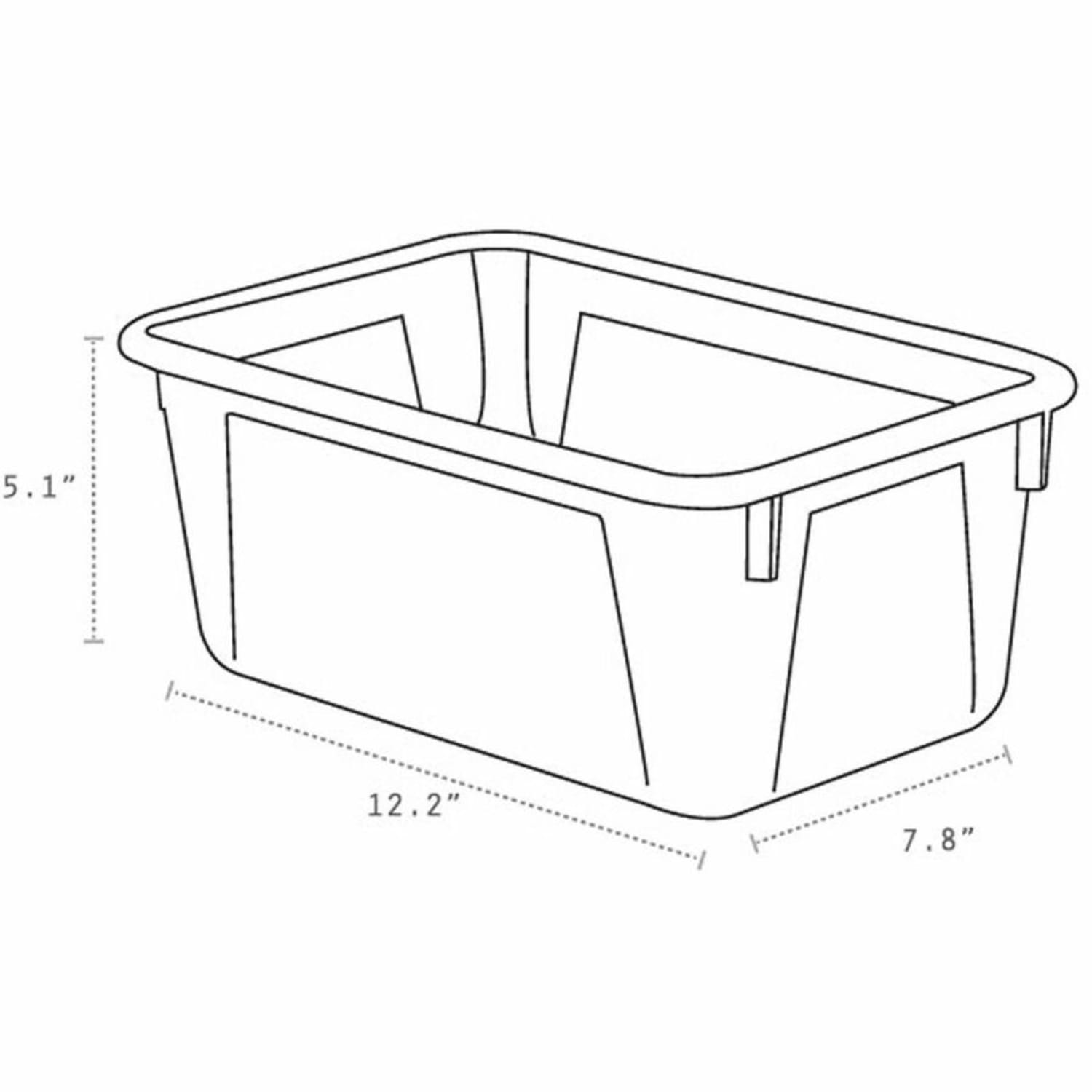 Storex Plastic Cubby Bins, Small Size, 5 2/8in x 7 13/16in x 12 2/16in, Crystal Clear, Carton Of 5 - Image 5