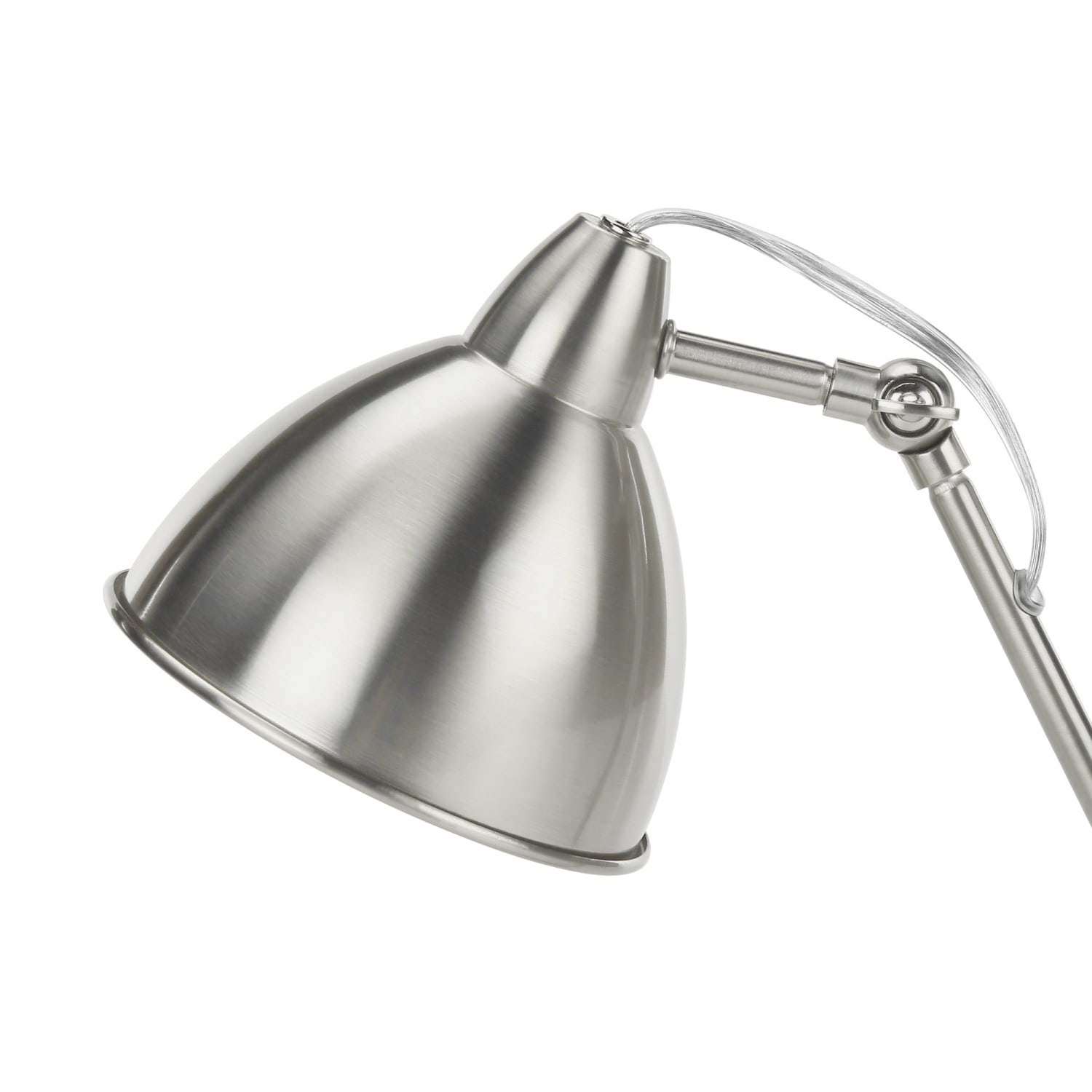 Monarch Specialties Greta Table Lamp, 17inH, Nickel/Nickel - Image 5