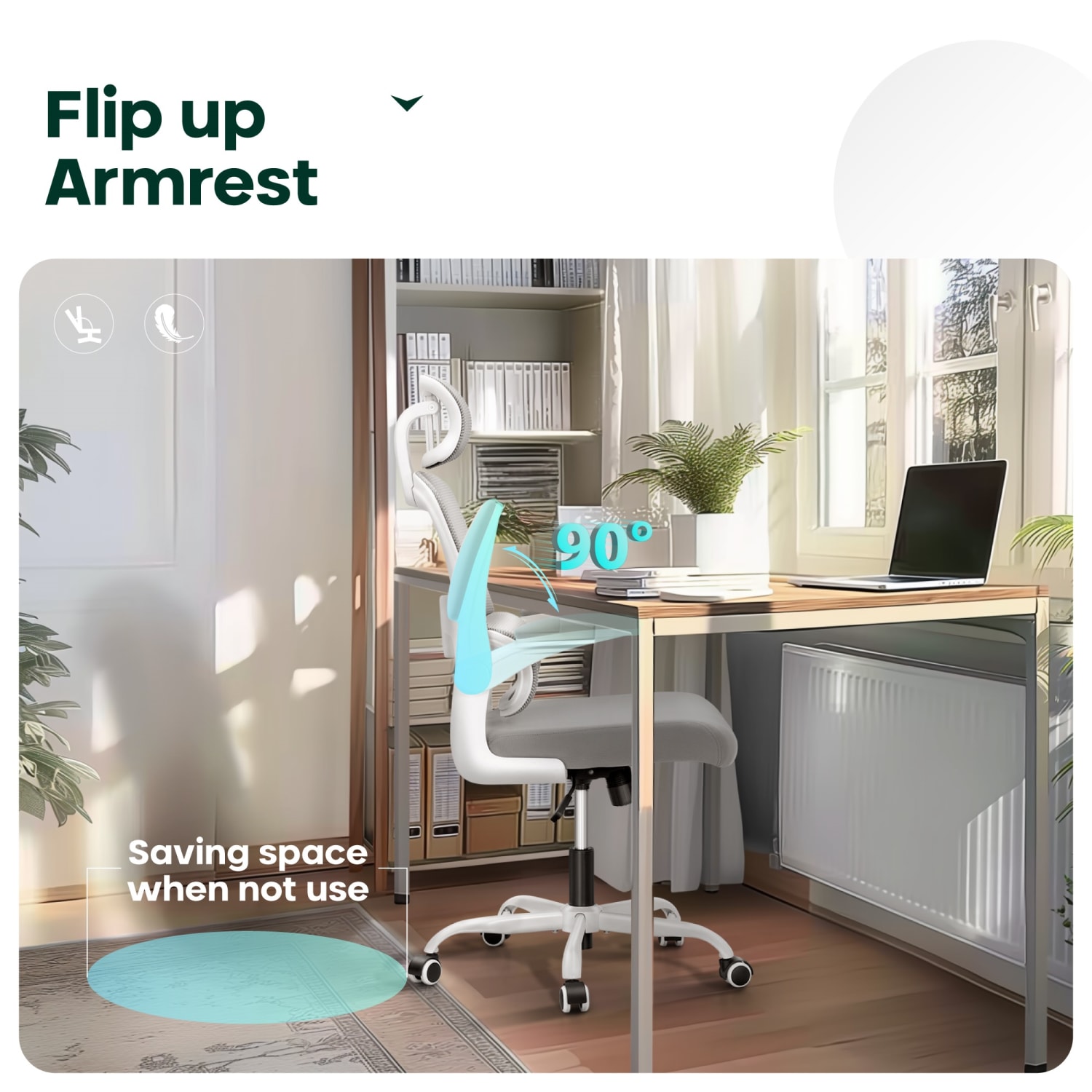 ALPHA HOME Ergonomic Mesh MidBack Office Task Chair With Padded Armrests White PopularChairscom ALPHA HOME Ergonomic Mesh Mid Back Office Task Chair With Padded Armrests White PopularChairscom