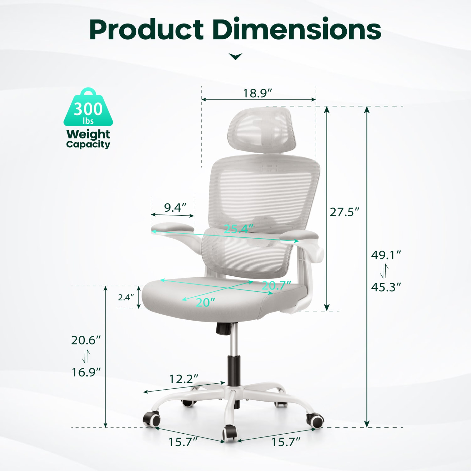 ALPHA HOME Ergonomic Mesh MidBack Office Task Chair With Padded Armrests White PopularChairscom ALPHA HOME Ergonomic Mesh Mid Back Office Task Chair With Padded Armrests White PopularChairscom