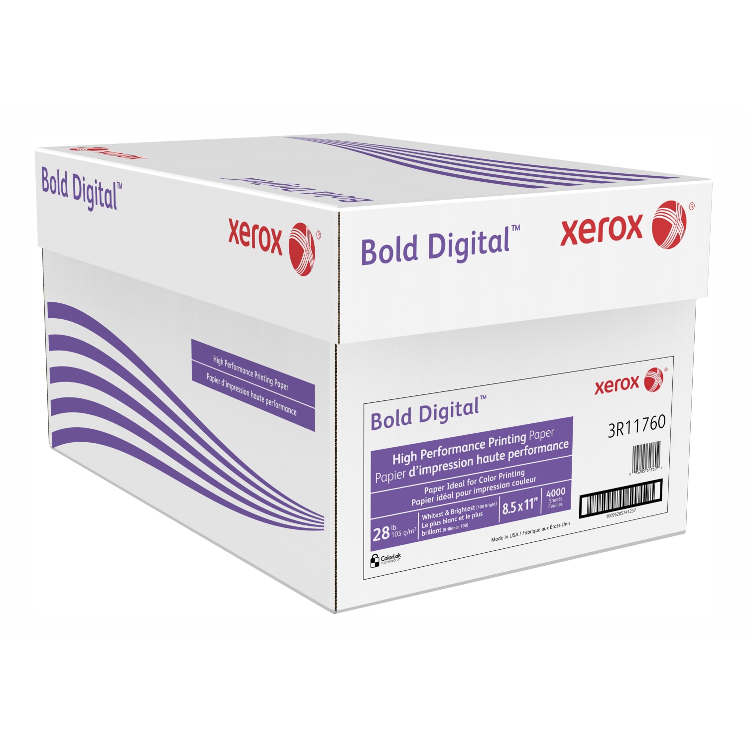 Xerox Bold Digital Printing Paper, 8 Reams, Letter Size (8 1/2in x 11in), 100 (U.S.) Brightness, 28 Lb, FSC Certified, Ream Of 500 sheets - Image 4