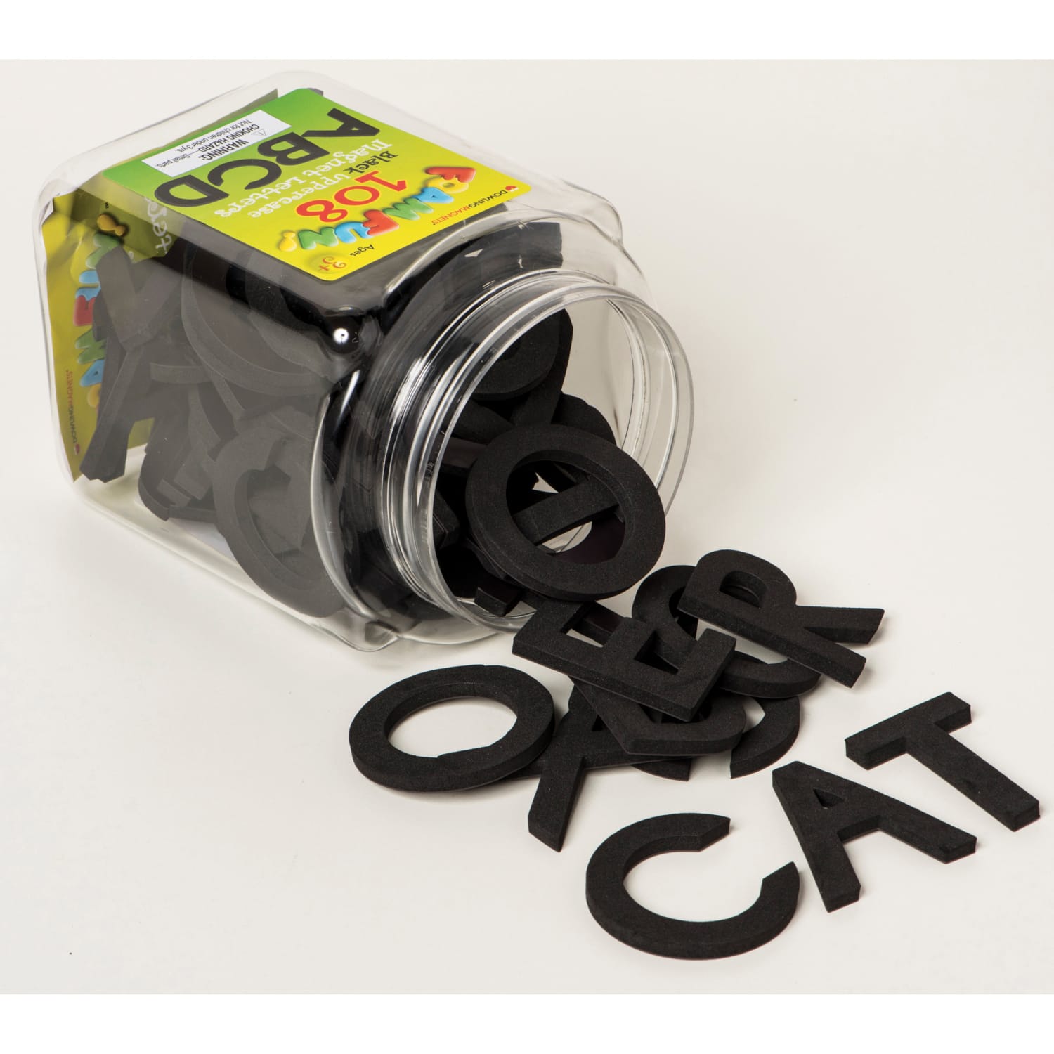 Dowling Magnets Foam Fun Uppercase Magnet Letters, Black, 7in x 5 1/2in, Pack Of 108 Letters - Image 4