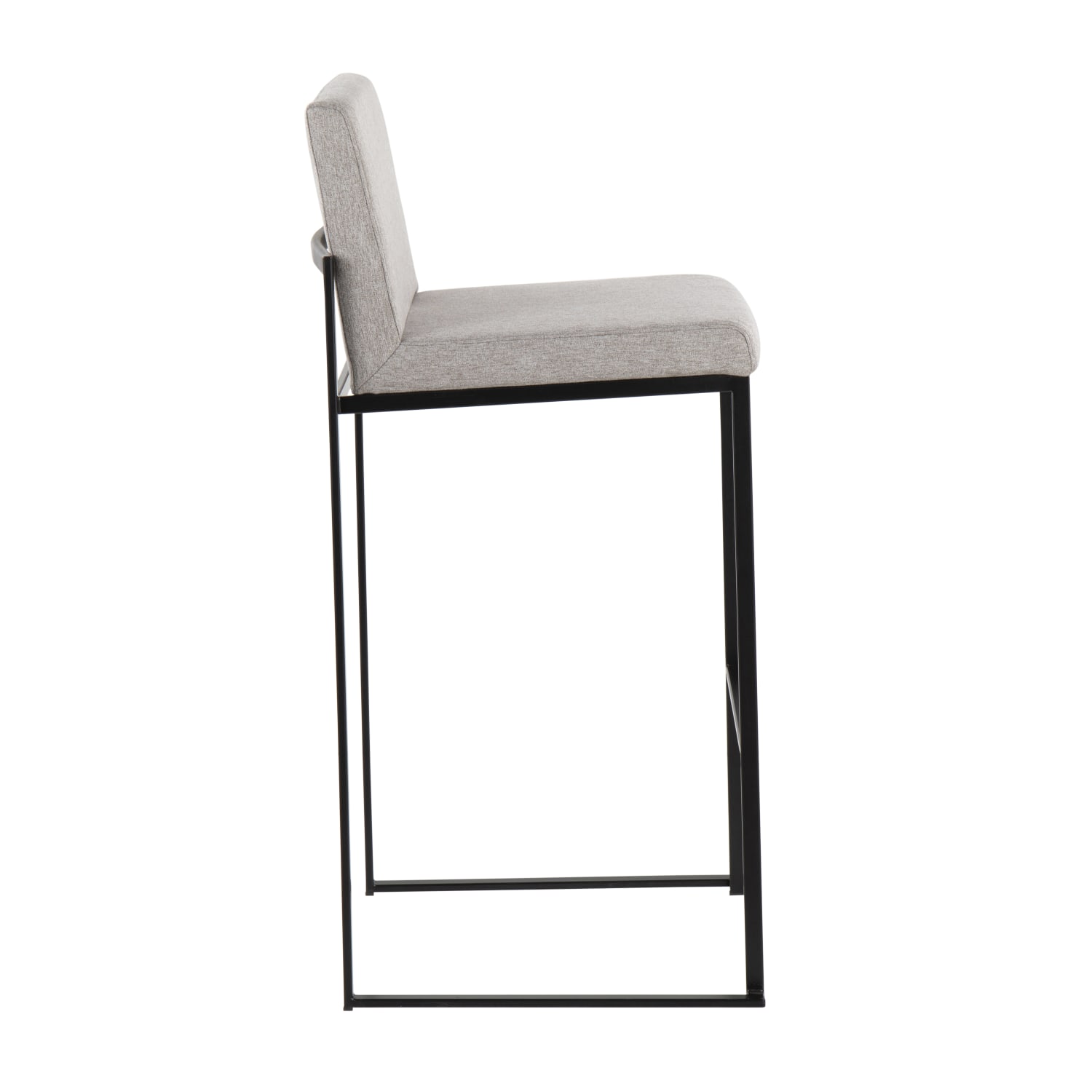LumiSource Fuji High-Back Bar Stools, Gray/Black, Set Of 2 Stools, B30FUJIHBBKFGY2 - Image 4