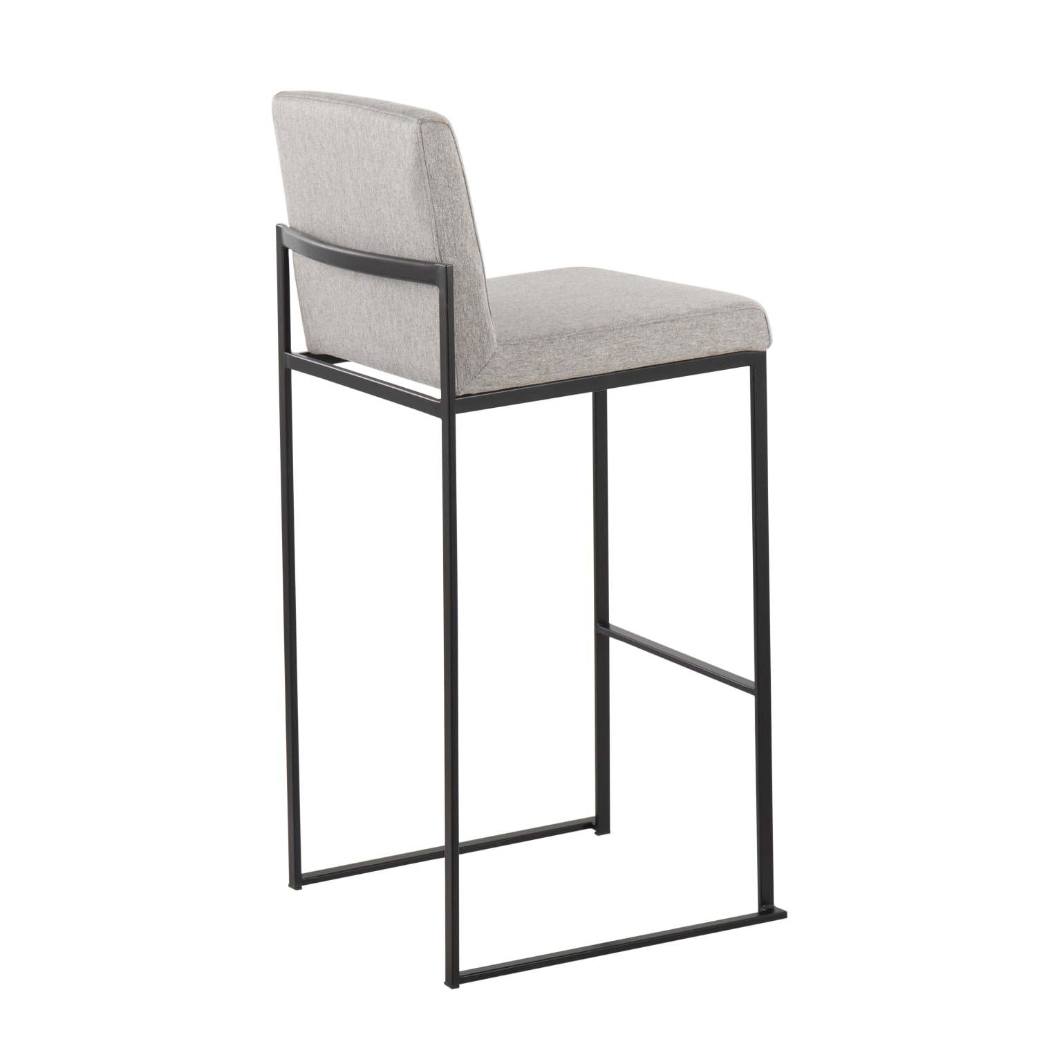 LumiSource Fuji High-Back Bar Stools, Gray/Black, Set Of 2 Stools, B30FUJIHBBKFGY2 - Image 5