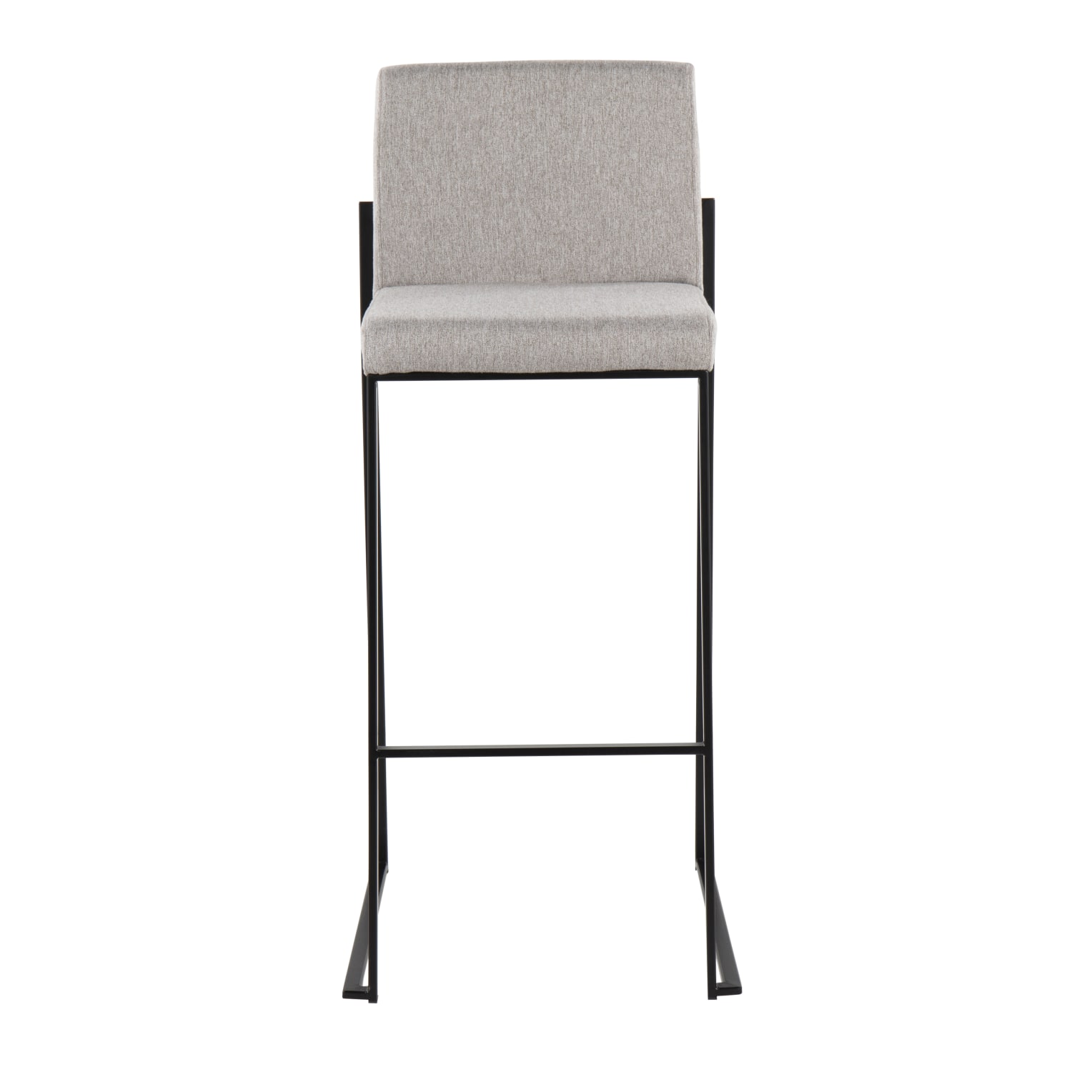 LumiSource Fuji High-Back Bar Stools, Gray/Black, Set Of 2 Stools, B30FUJIHBBKFGY2 - Image 7