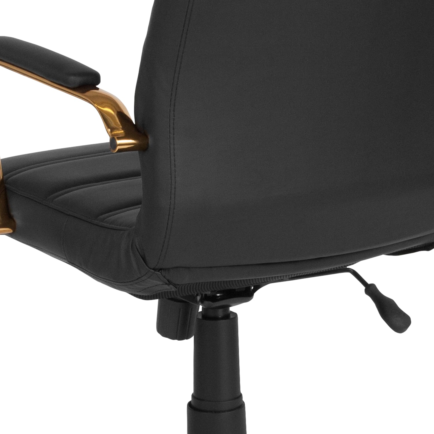 Flash Furniture LeatherSoft Faux Leather High Back Office Chair BlackGold PopularChairscom