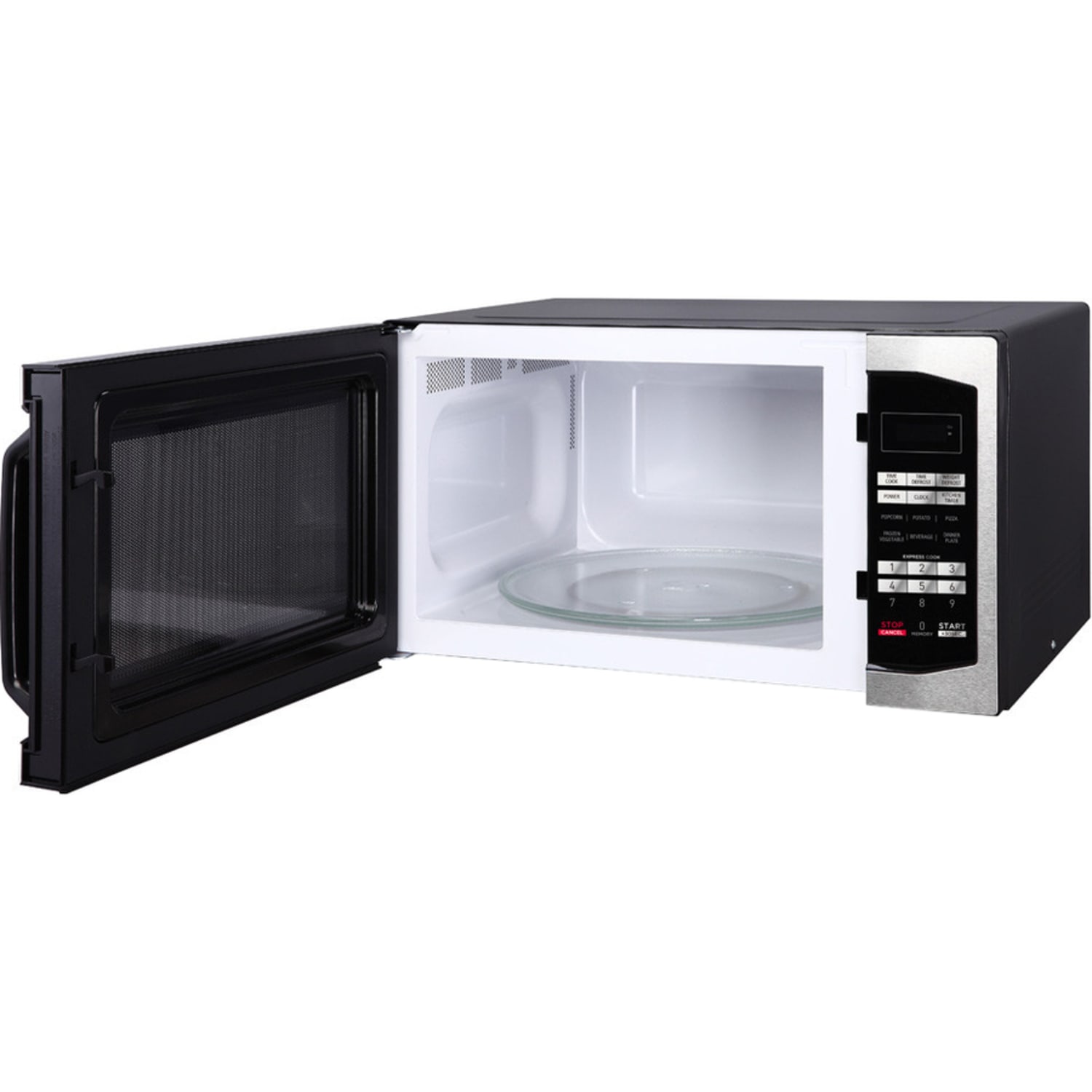 Magic Chef 1.6 Cu Ft Countertop Microwave, Stylish Handle, Stainless Steel - Image 5