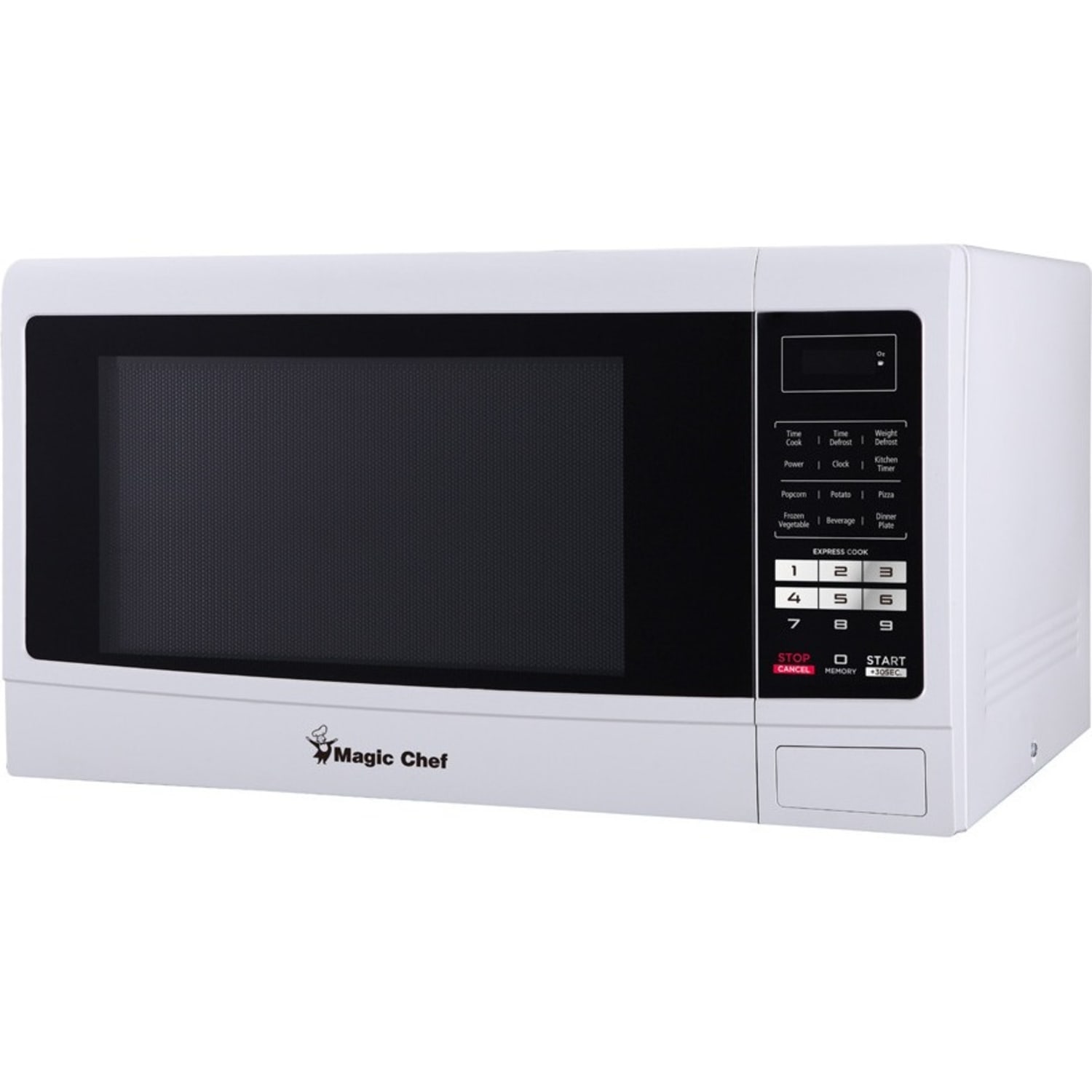 Magic Chef 1.6 Cu Ft Countertop Microwave, Push-Button Door, White - Image 5