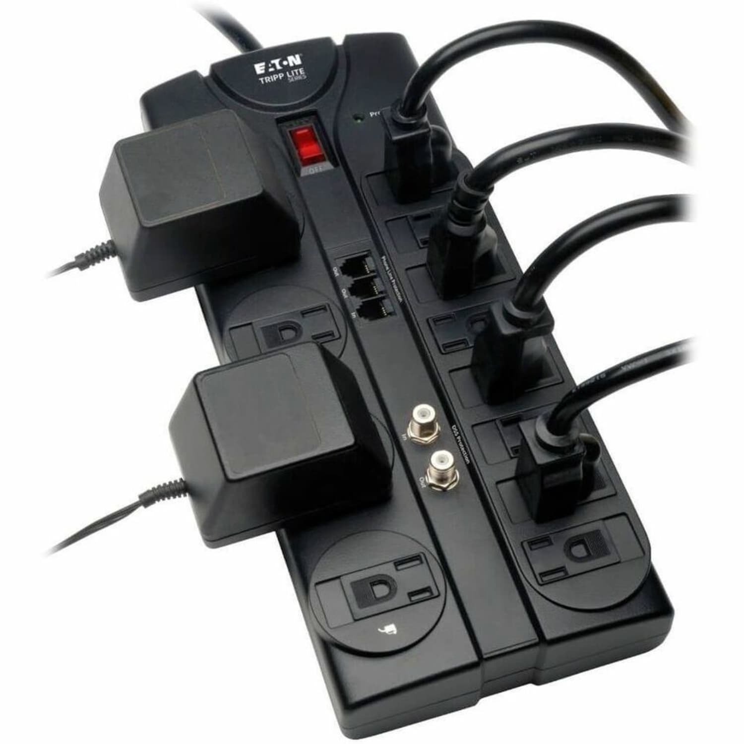 Eaton Tripp Lite Series Surge Protector 12 Outlet 120V RJ11 Coax 8ft Cord 2880 Joule - Surge protector - 15 A - AC 120 V - output connectors: 12 - Image 5