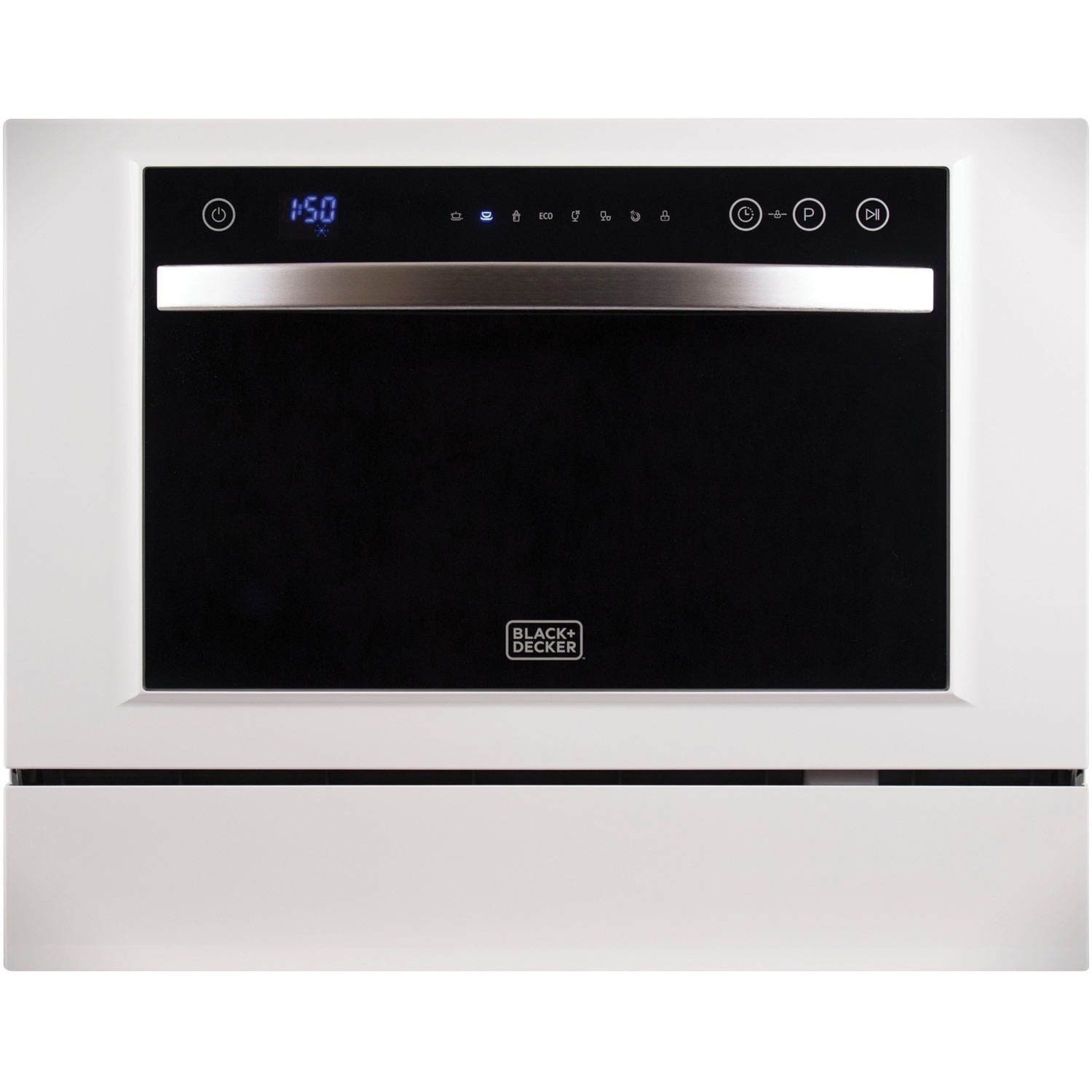 Black+Decker BCD6W Compact Countertop Dishwasher, White - Image 3