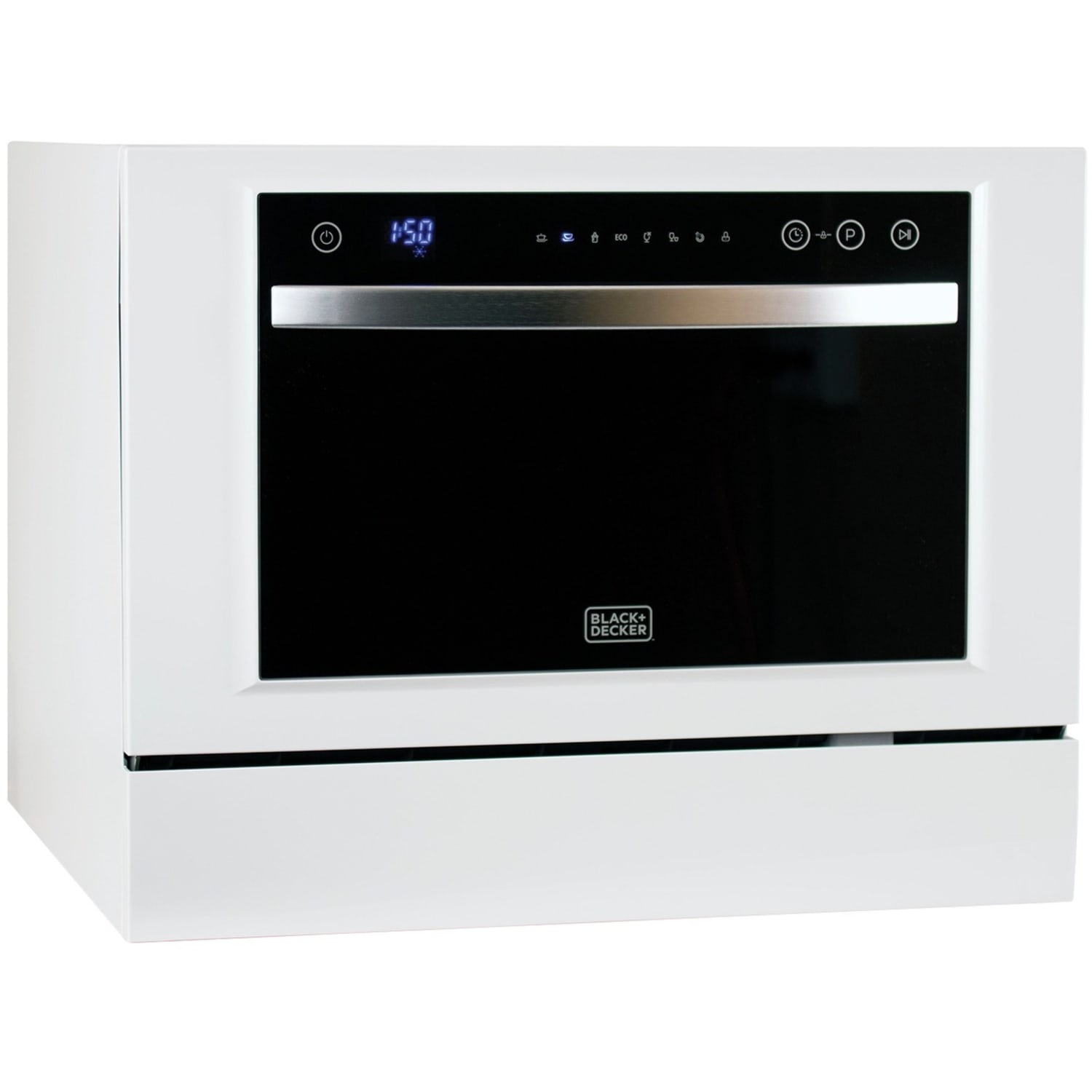 Black+Decker BCD6W Compact Countertop Dishwasher, White - Image 4
