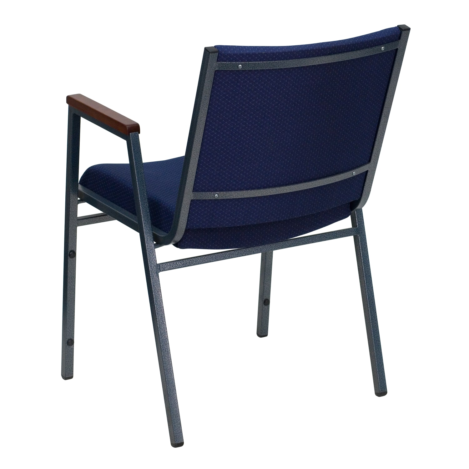 Flash Furniture HERCULES Series Stack Accent Chair With Arms Navy Blue Patterned FabricSilvervein Frame PopularChairscom